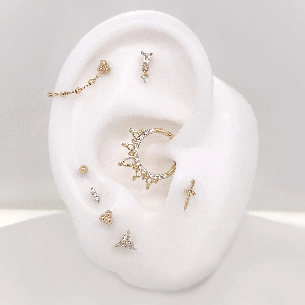 3 Little Pears Threadless End with CZ - Image 3