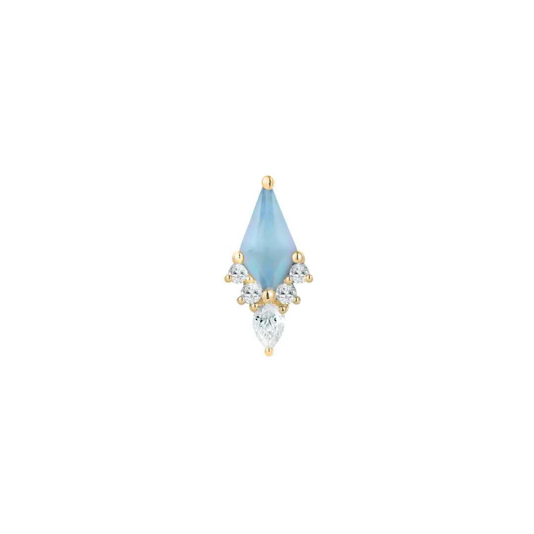 Afterglow Threadless End with Sandblasted Swiss Blue Topaz - Image 4