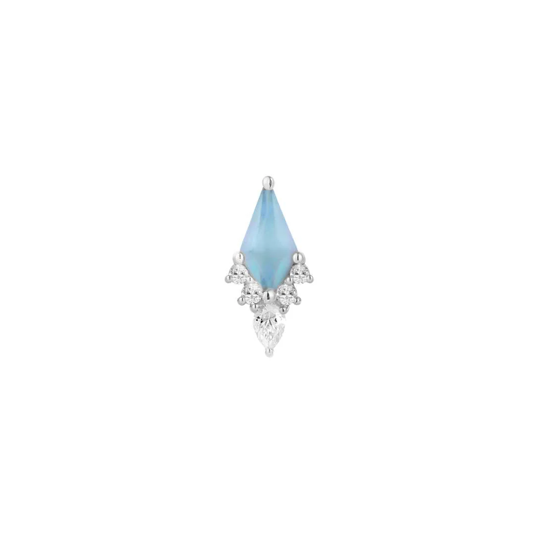 Afterglow Threadless End with Sandblasted Swiss Blue Topaz - Image 5