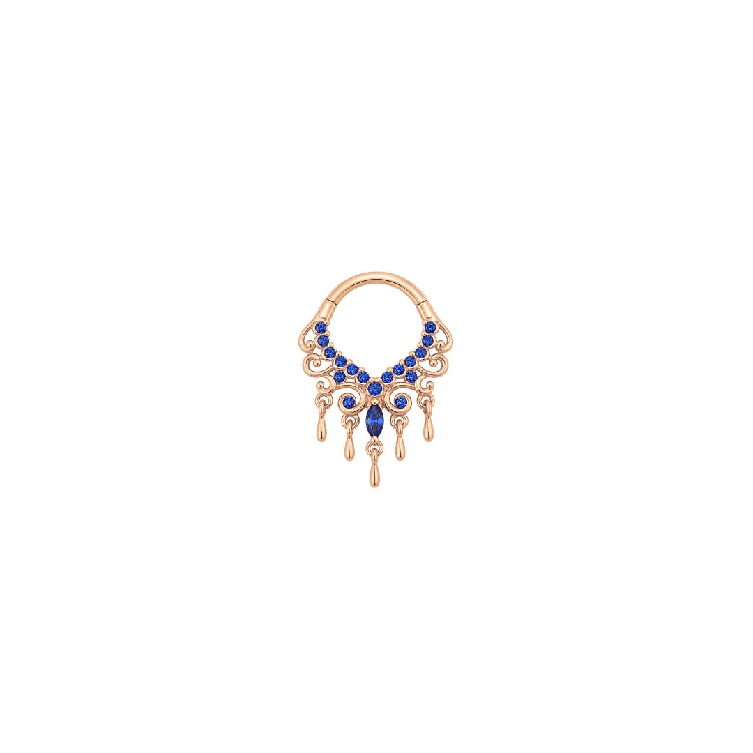 Anais Clicker with Blue Sapphire (Lab Grown) - Image 5