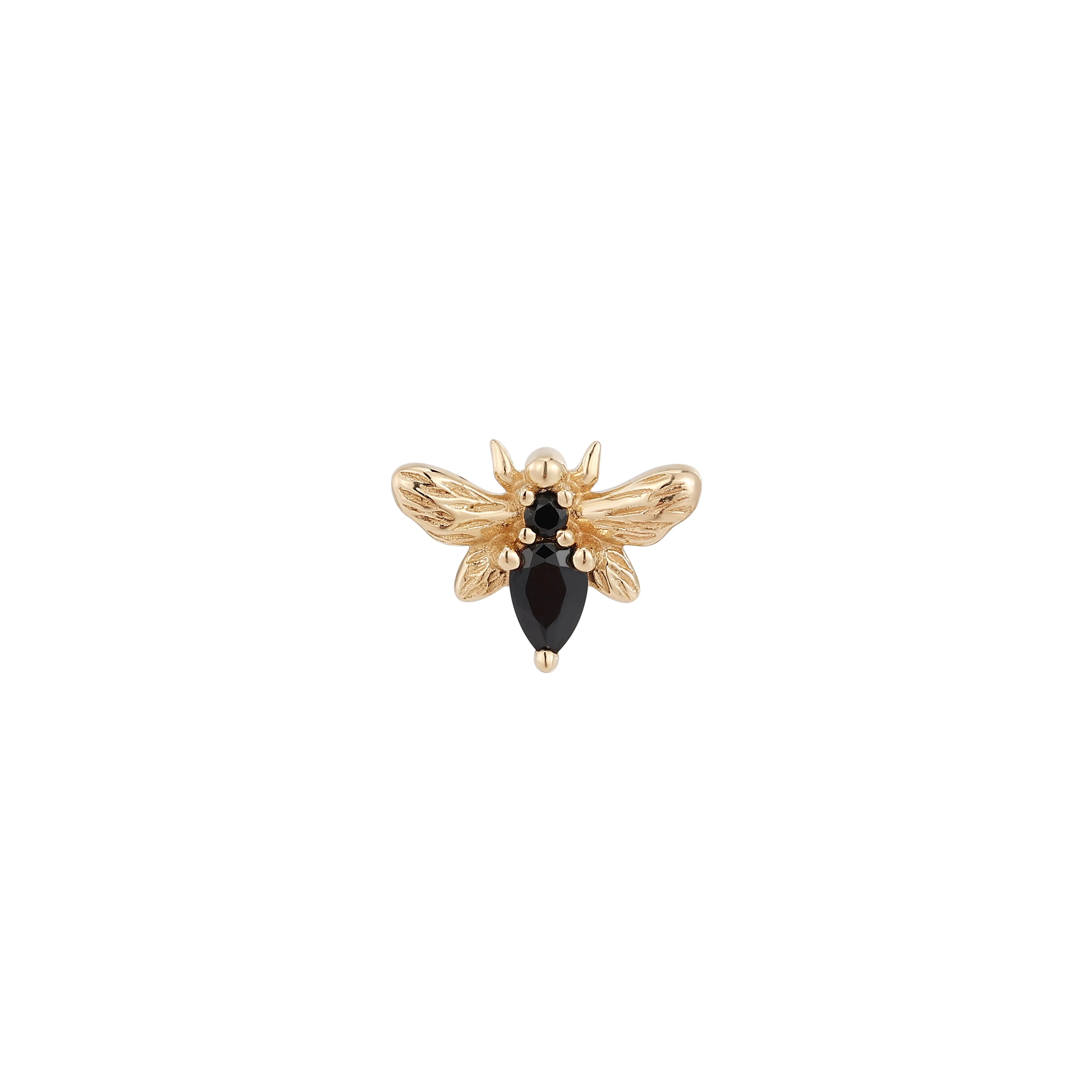 Bee Chic Threadless End with Black Spinel - Image 4