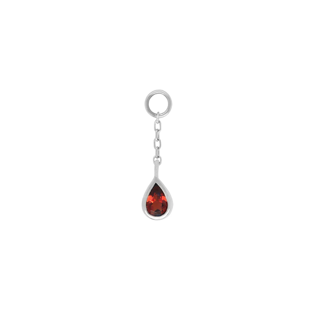 Concorde Charm + Chain with Garnet - Image 4
