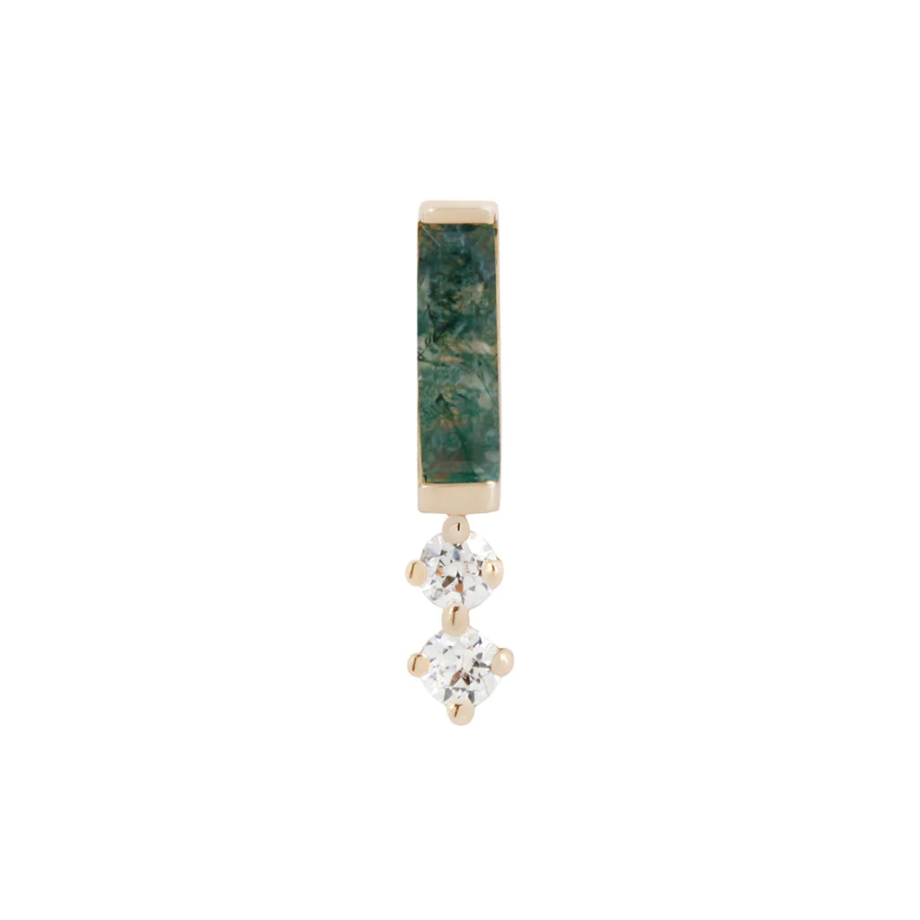 Crave Threadless End with Moss Agate - Image 3