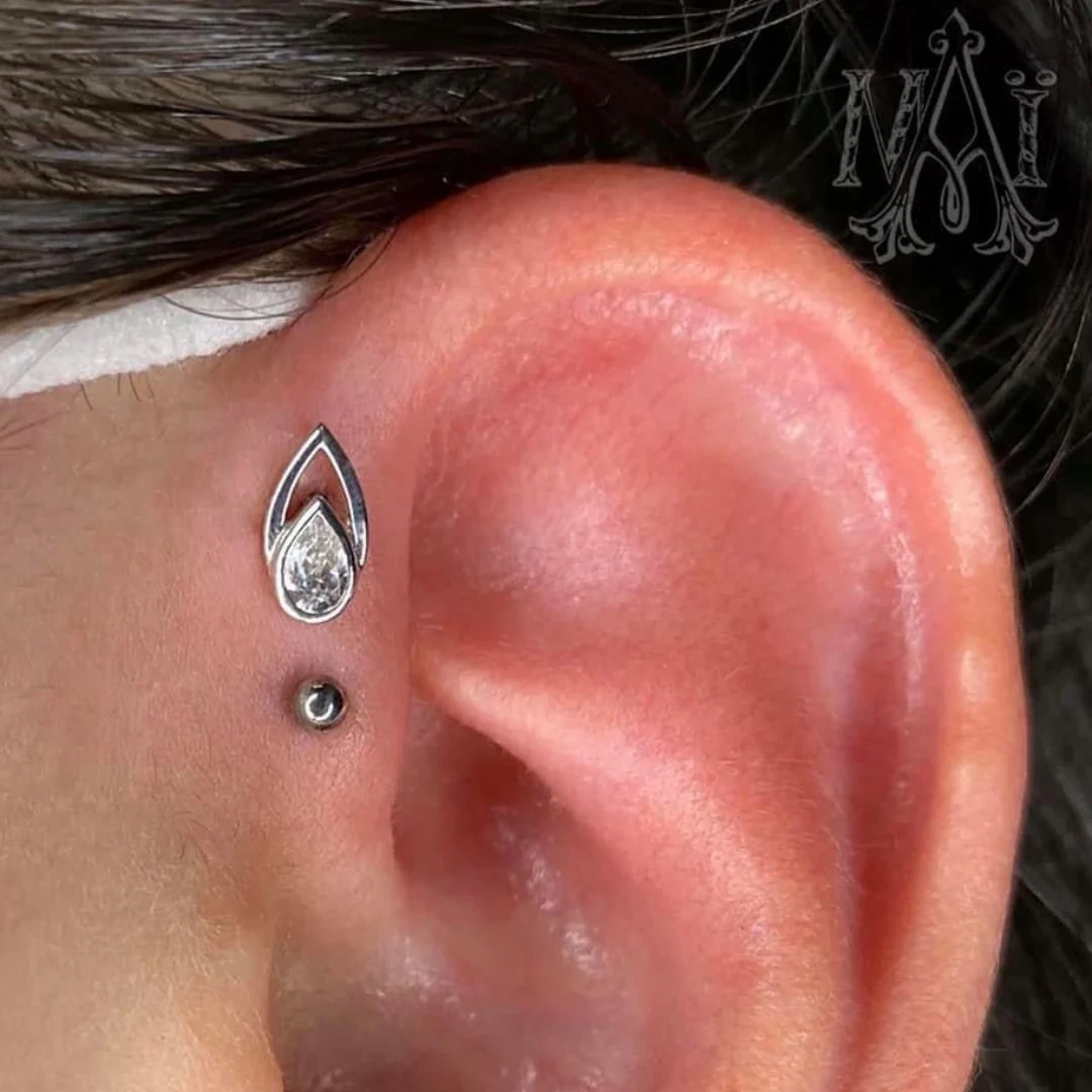Echo Threadless End with CZ - Image 3
