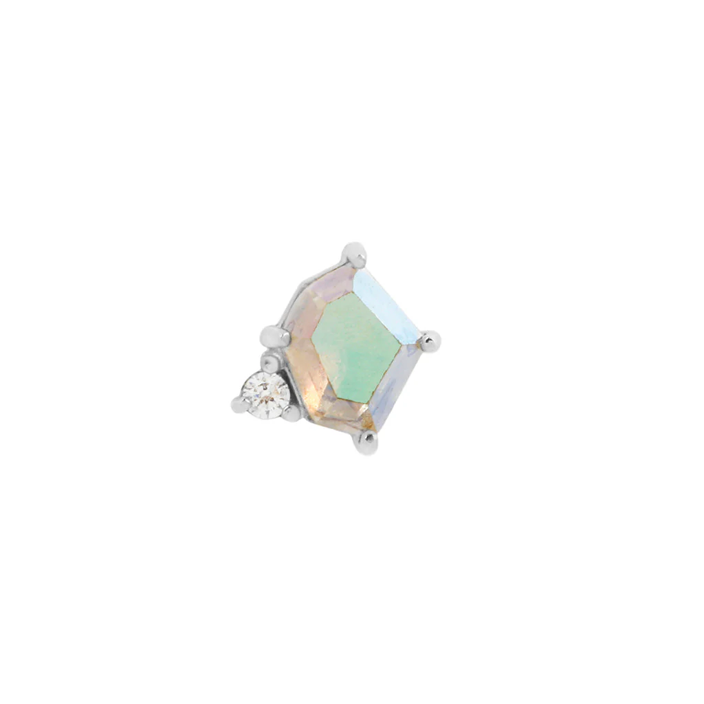 Elicit Threadless End with Mercury Mist Topaz - Image 4