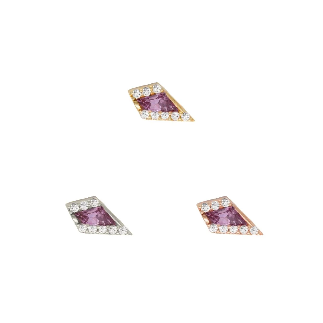Eminence Threadless End with Amethyst