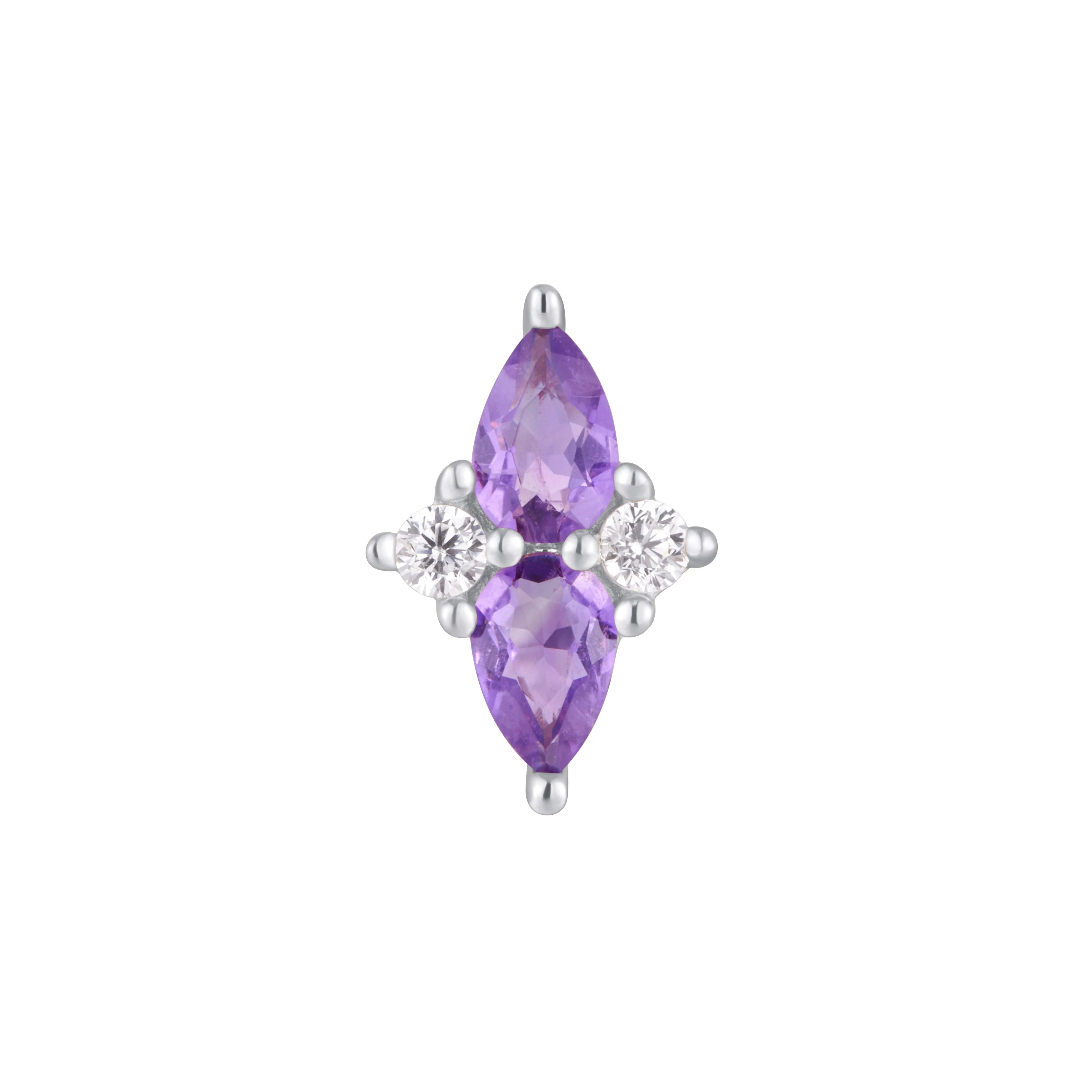 Ethereal Threadless End with Amethyst - Image 4