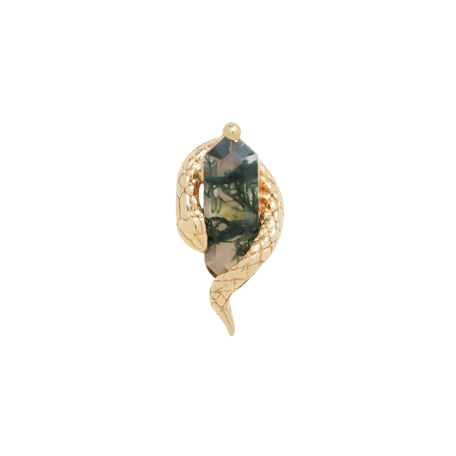 Eve Was Framed Threadless End with Moss Agate - Image 4