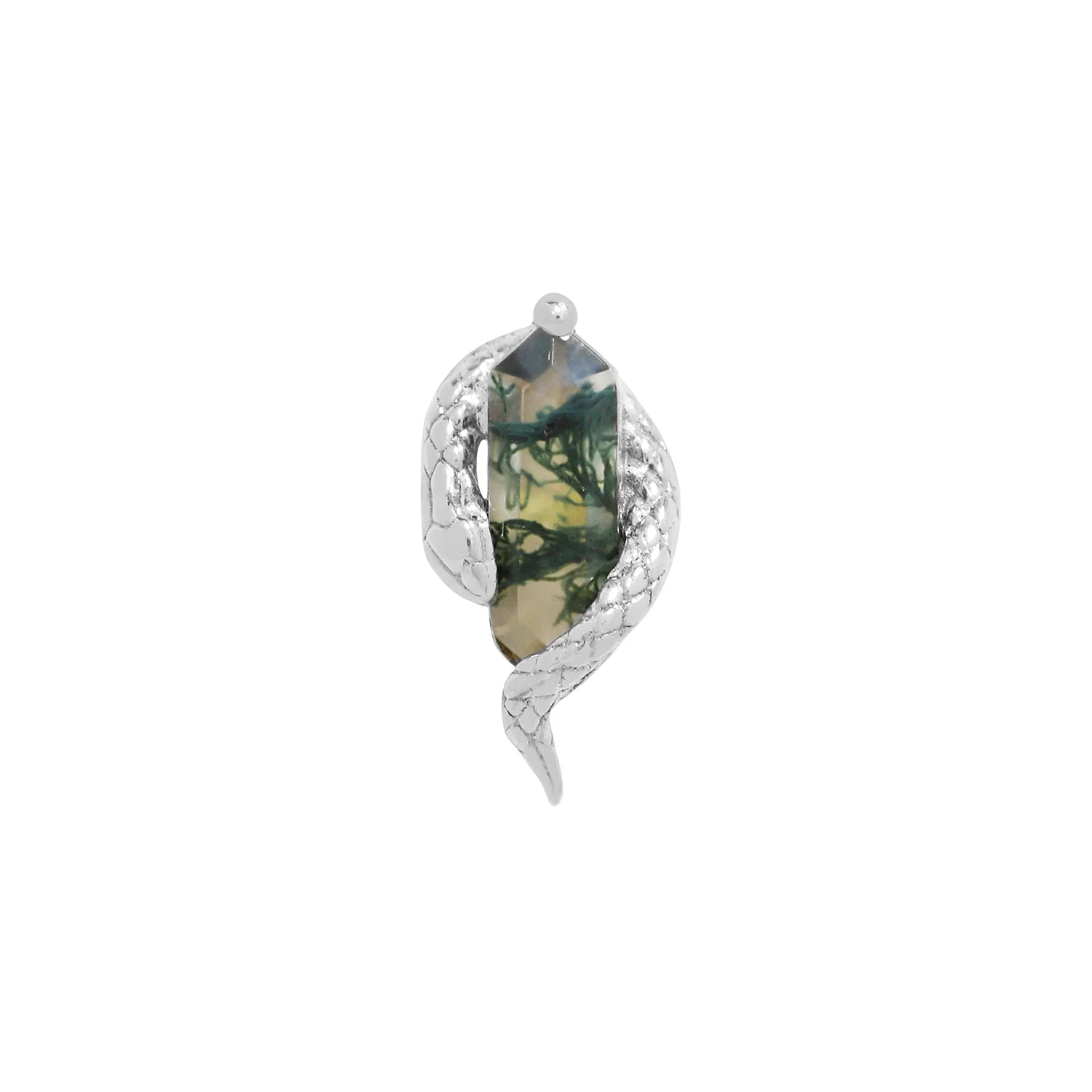Eve Was Framed Threadless End with Moss Agate - Image 5