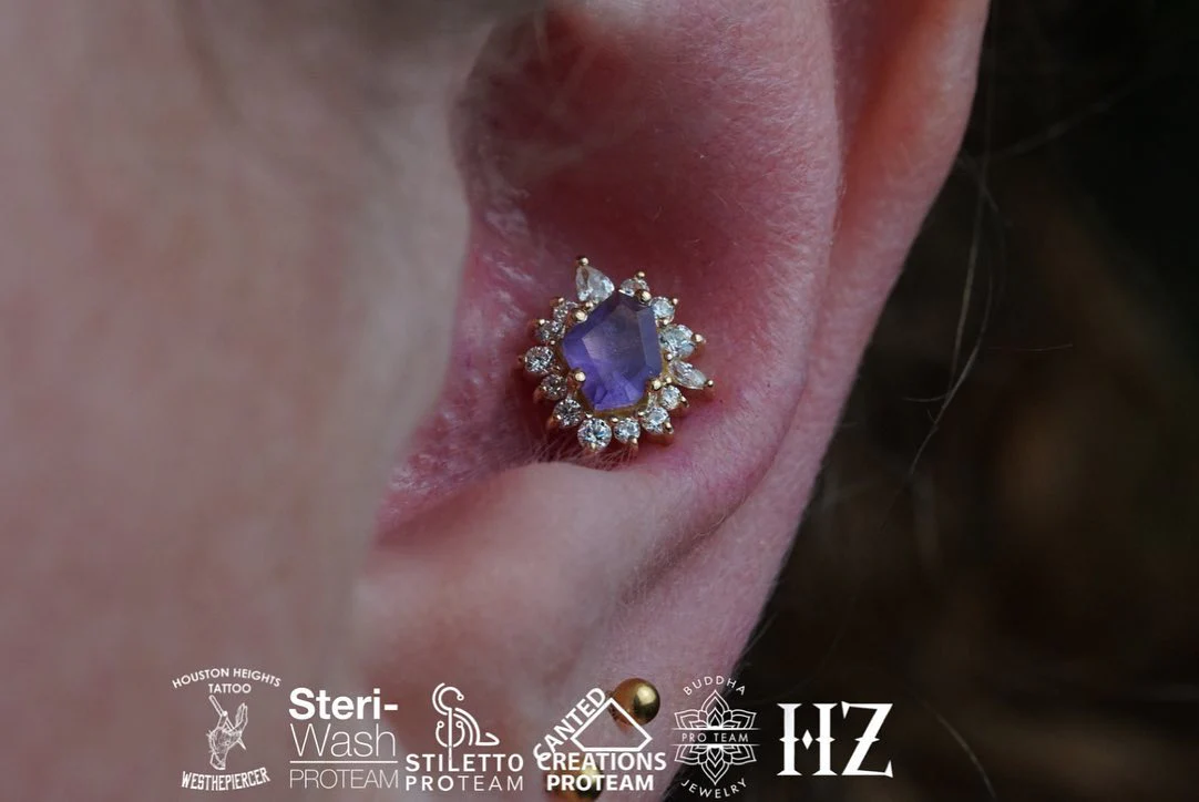 Eye Candy Threadless End with Amethyst - Image 3