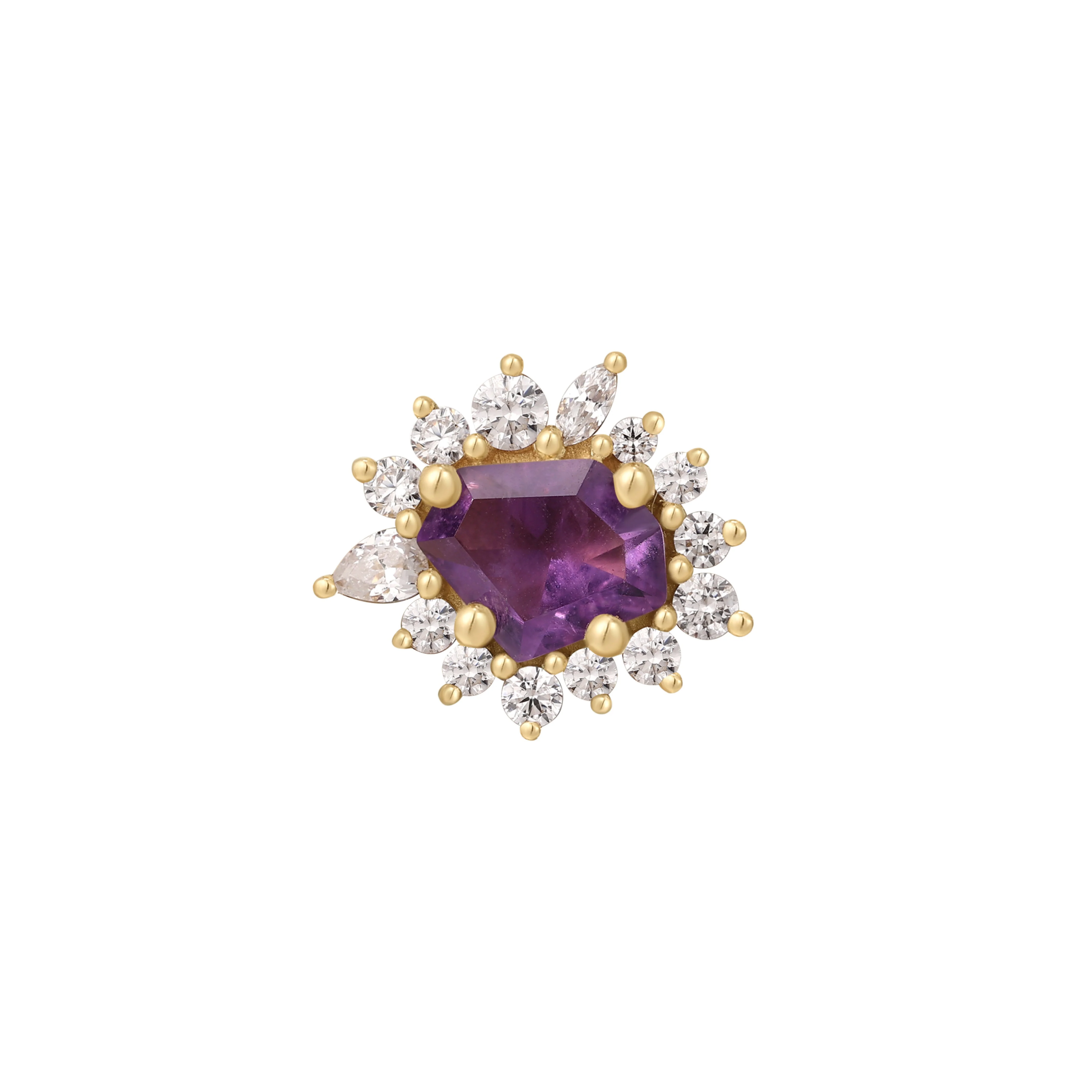 Eye Candy Threadless End with Amethyst - Image 4