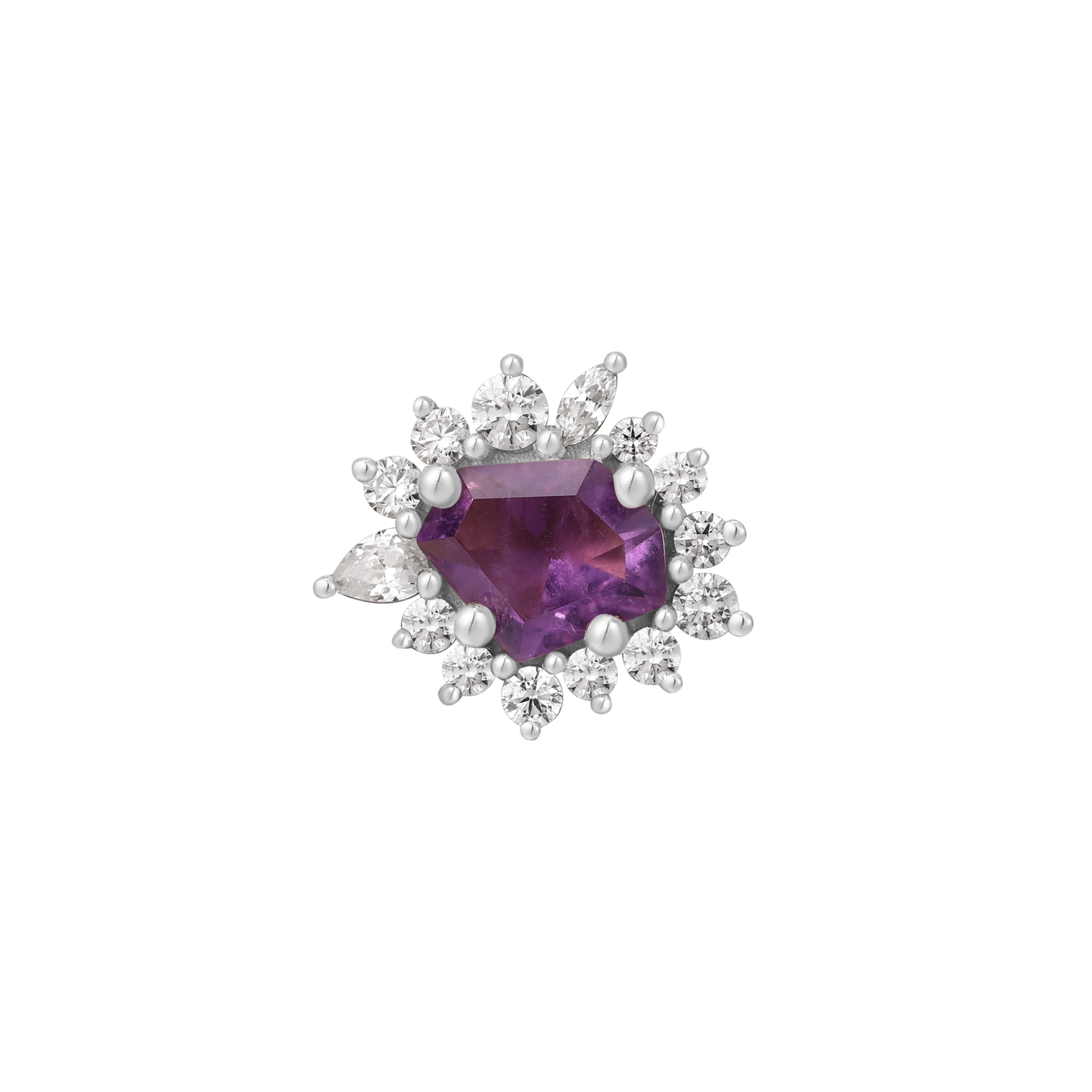 Eye Candy Threadless End with Amethyst - Image 5