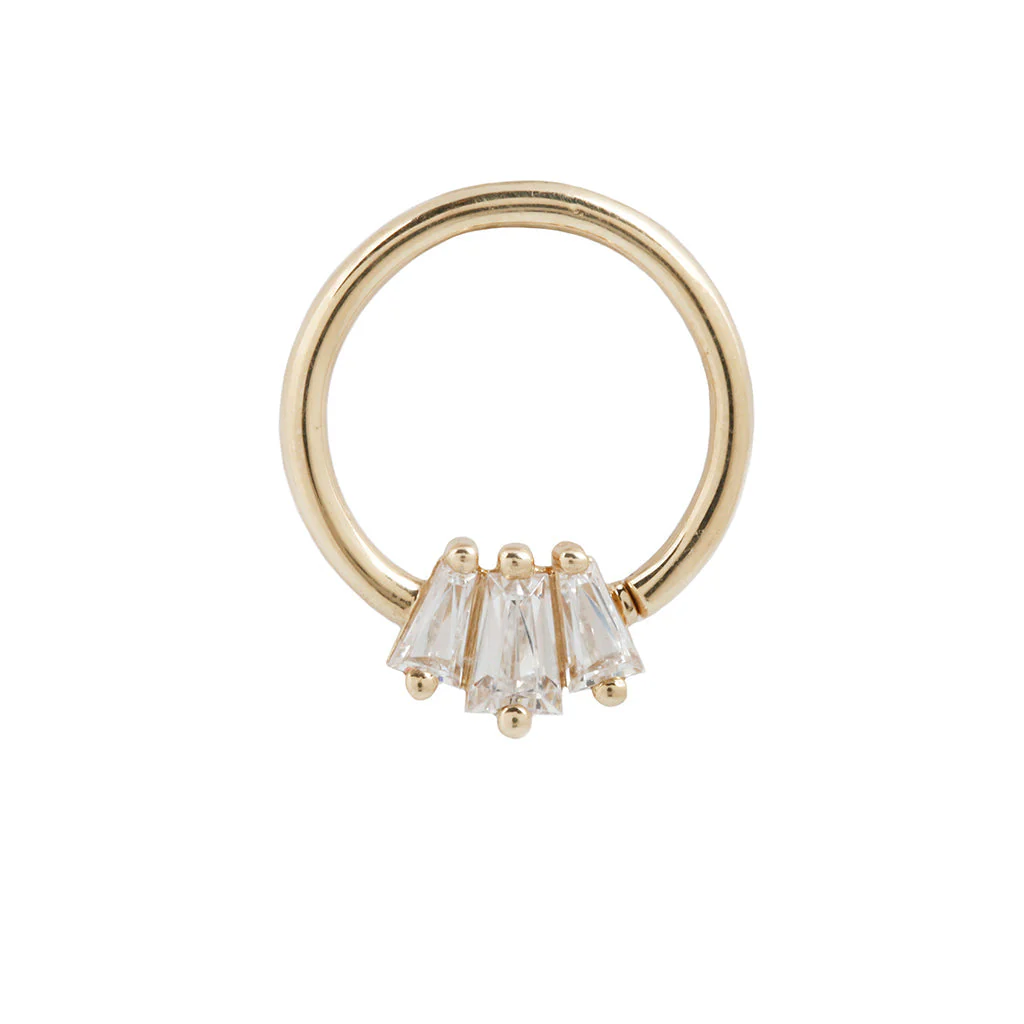 Gemma Trios Seam Ring with CZ - Image 3