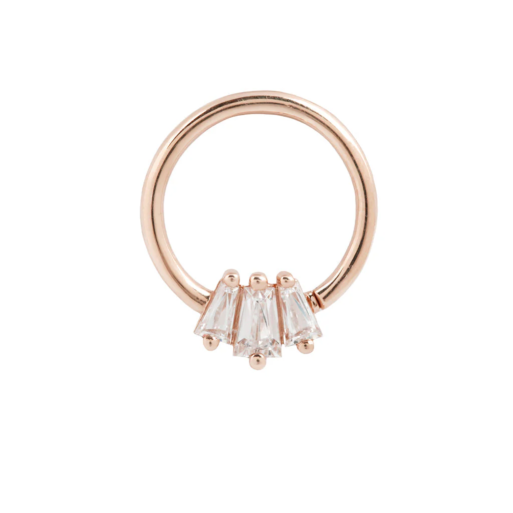 Gemma Trios Seam Ring with CZ - Image 5