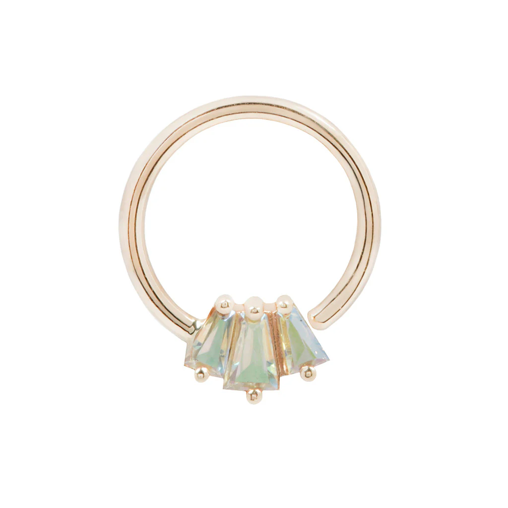 Gemma Trios Seam Ring with Mercury Mist Topaz - Image 5