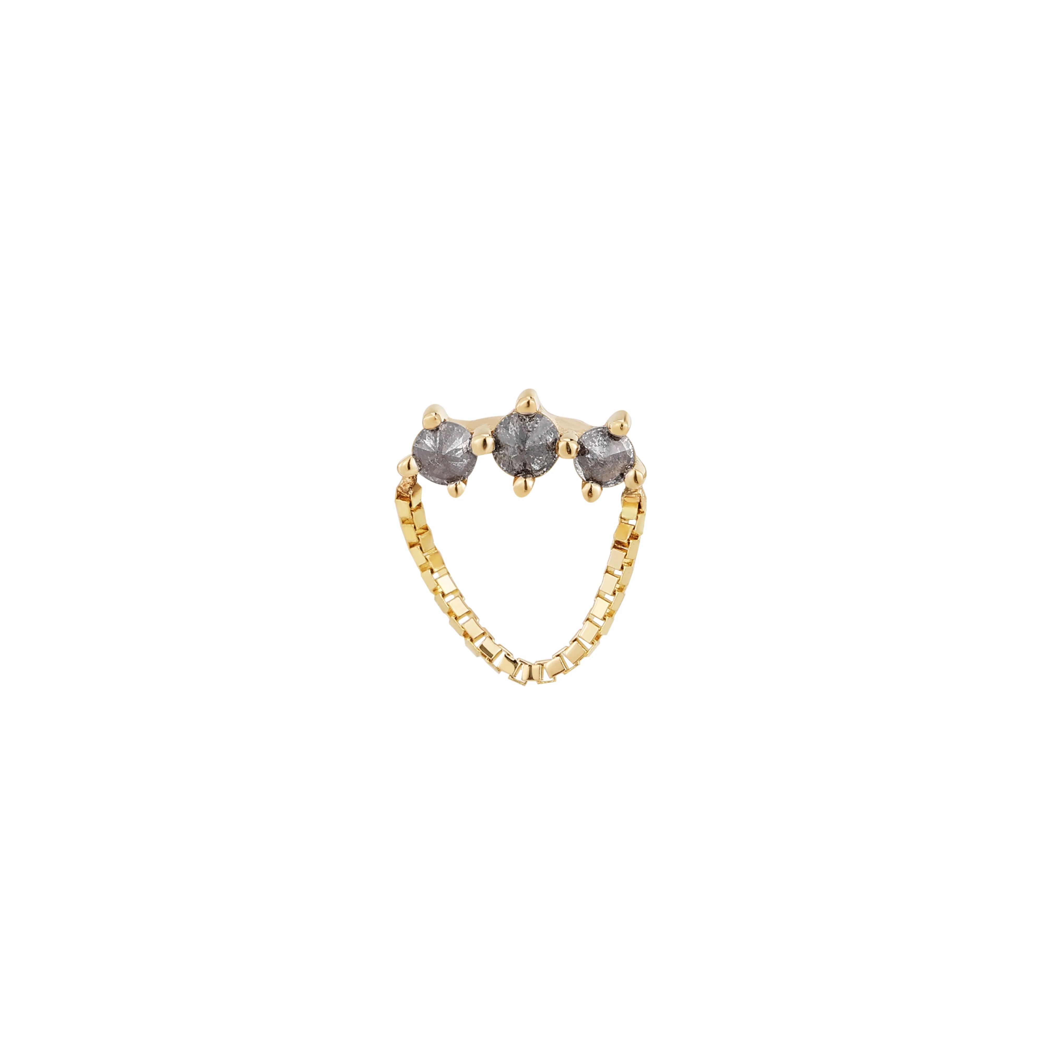 Halston Threadless End with Reverse Set Grey Diamond - Image 4