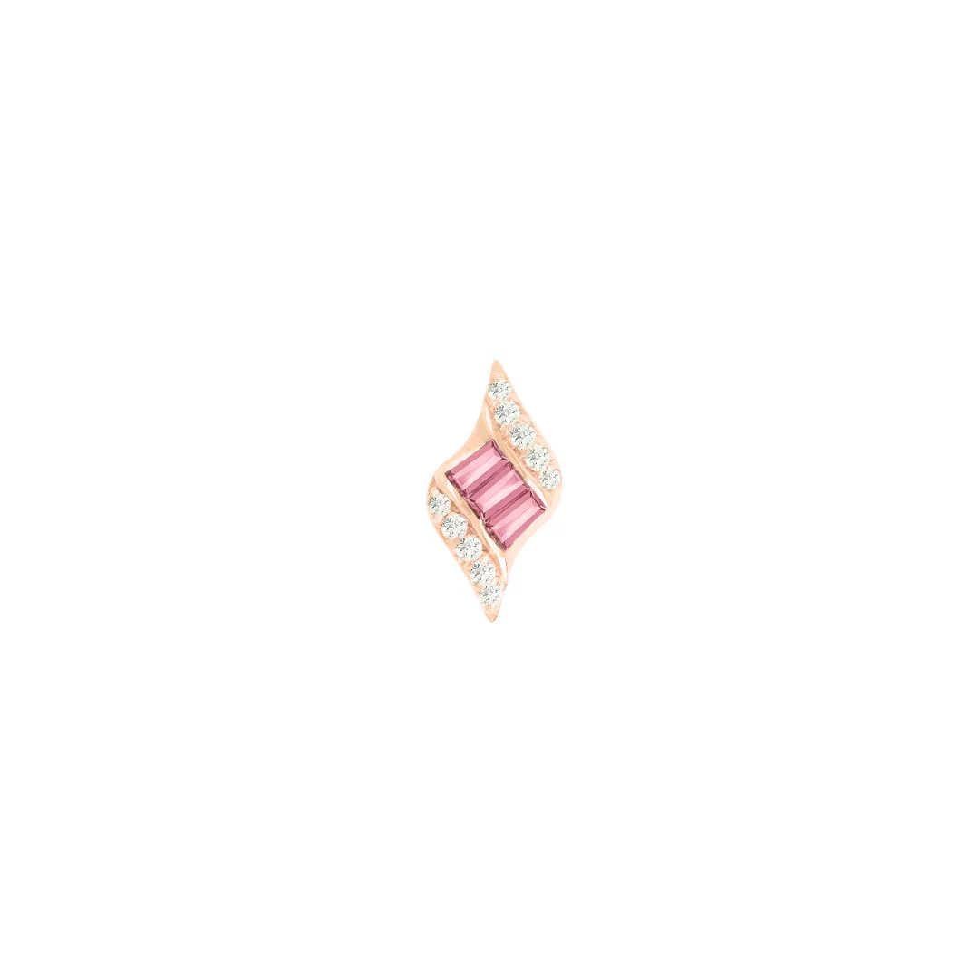 Intrigue Threadless End with Pink Tourmaline - Image 5