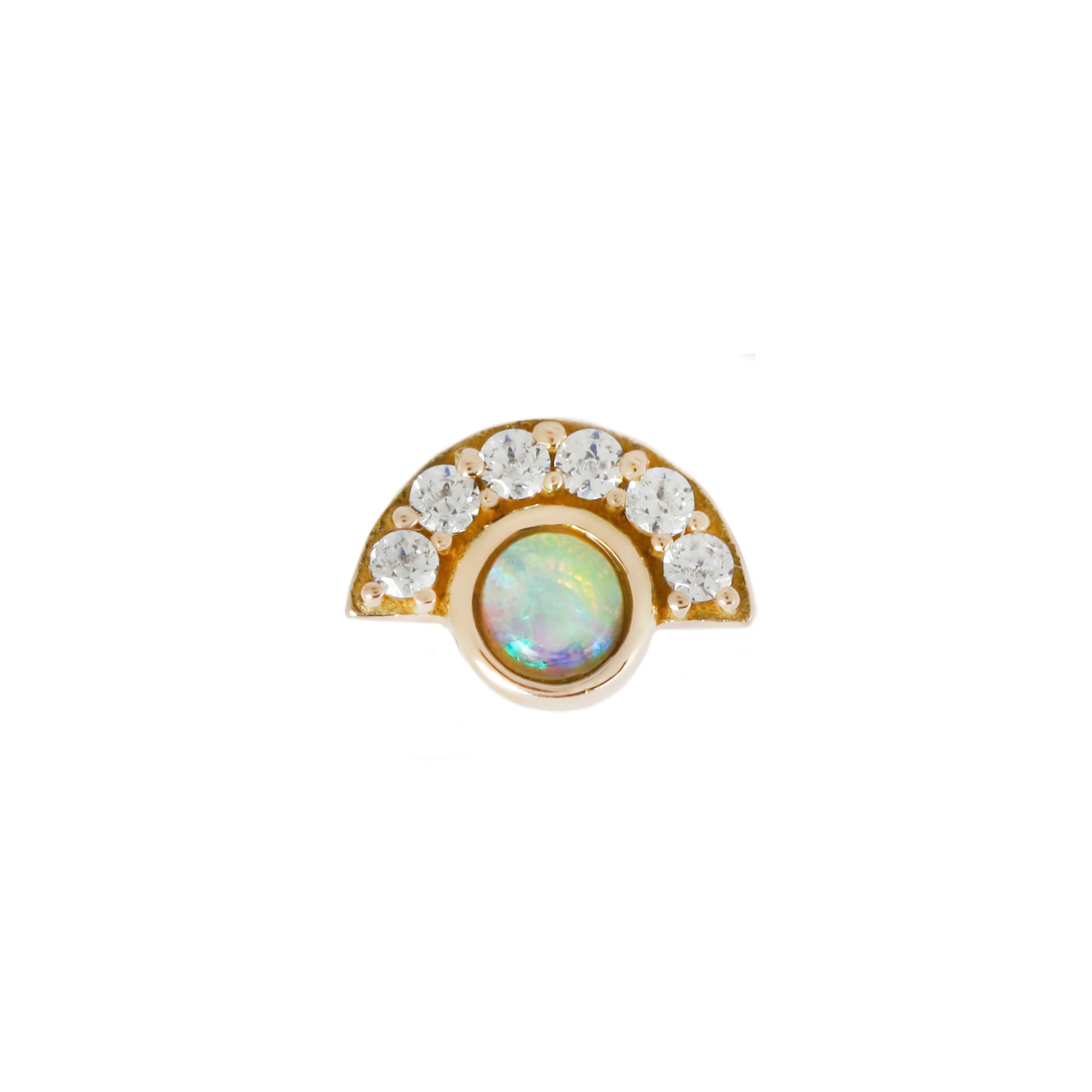 Kahlo Threadless End with Opal + CZ - Image 4