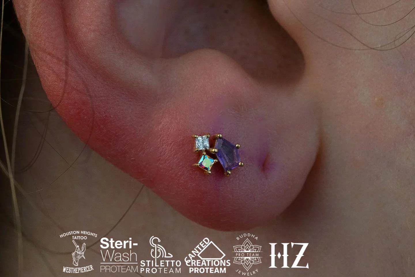 Lyra Threadless End with Amethyst + Mercury Mist Topaz - Image 6