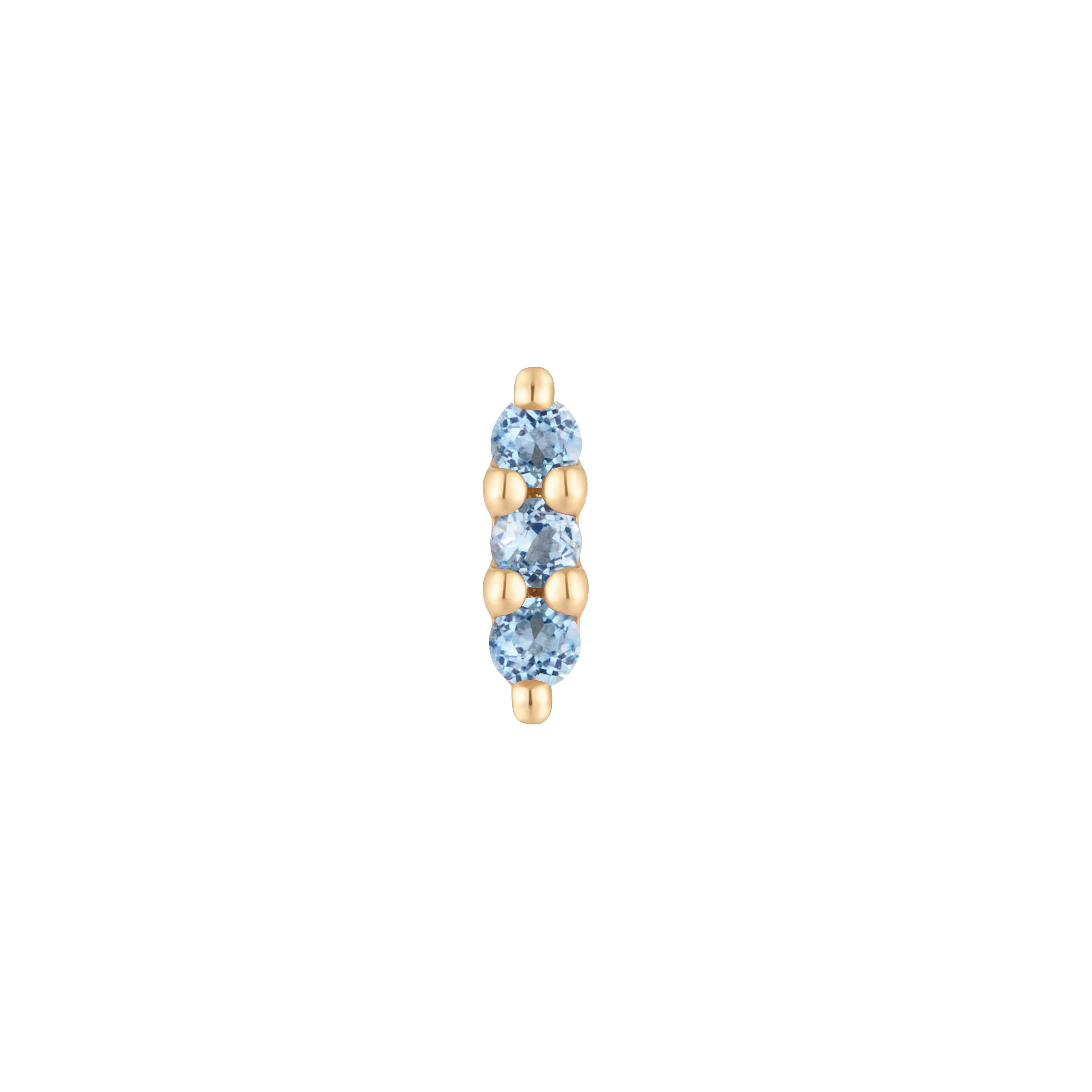 Mishka 3 Threadless End with London Blue Topaz - Image 3