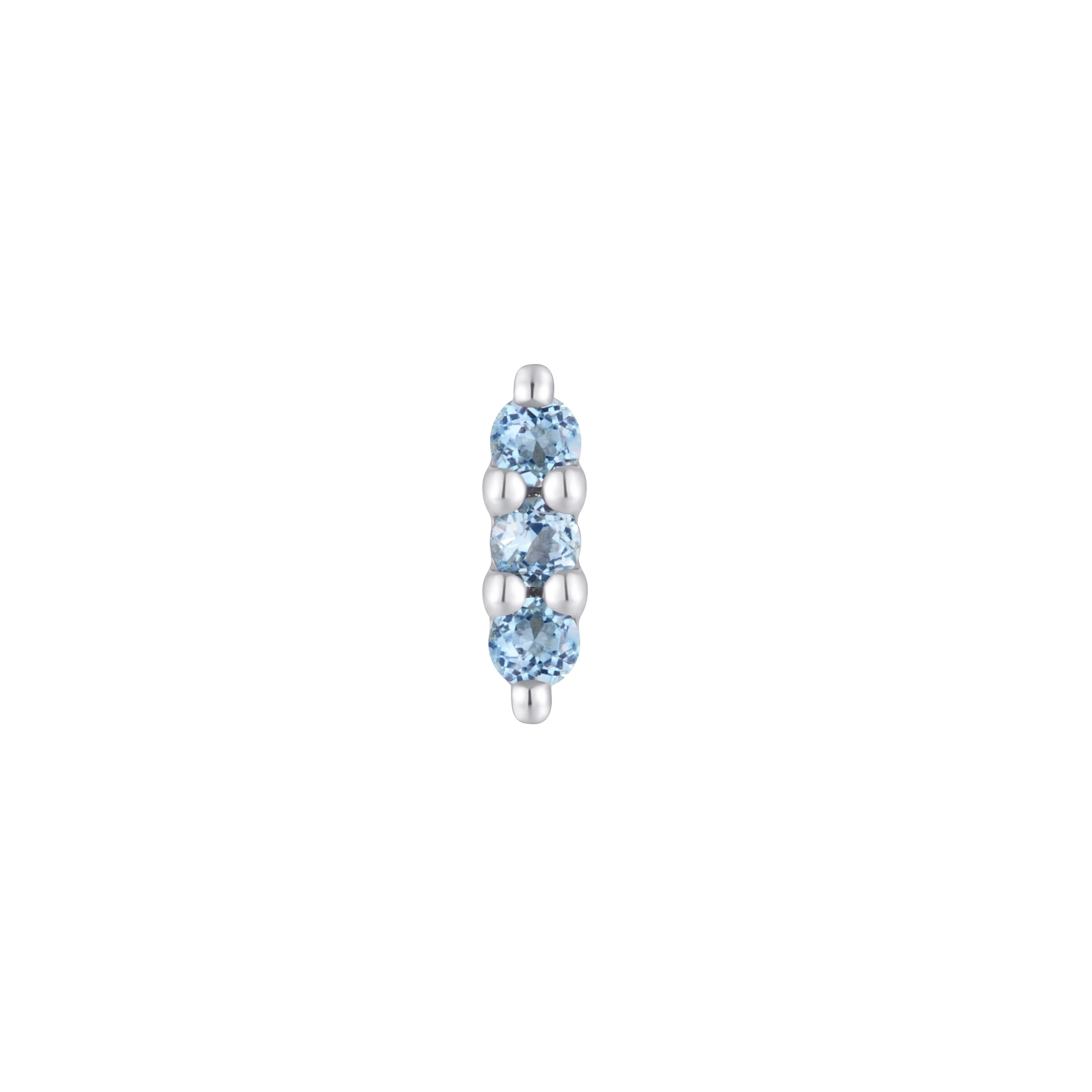 Mishka 3 Threadless End with London Blue Topaz - Image 4