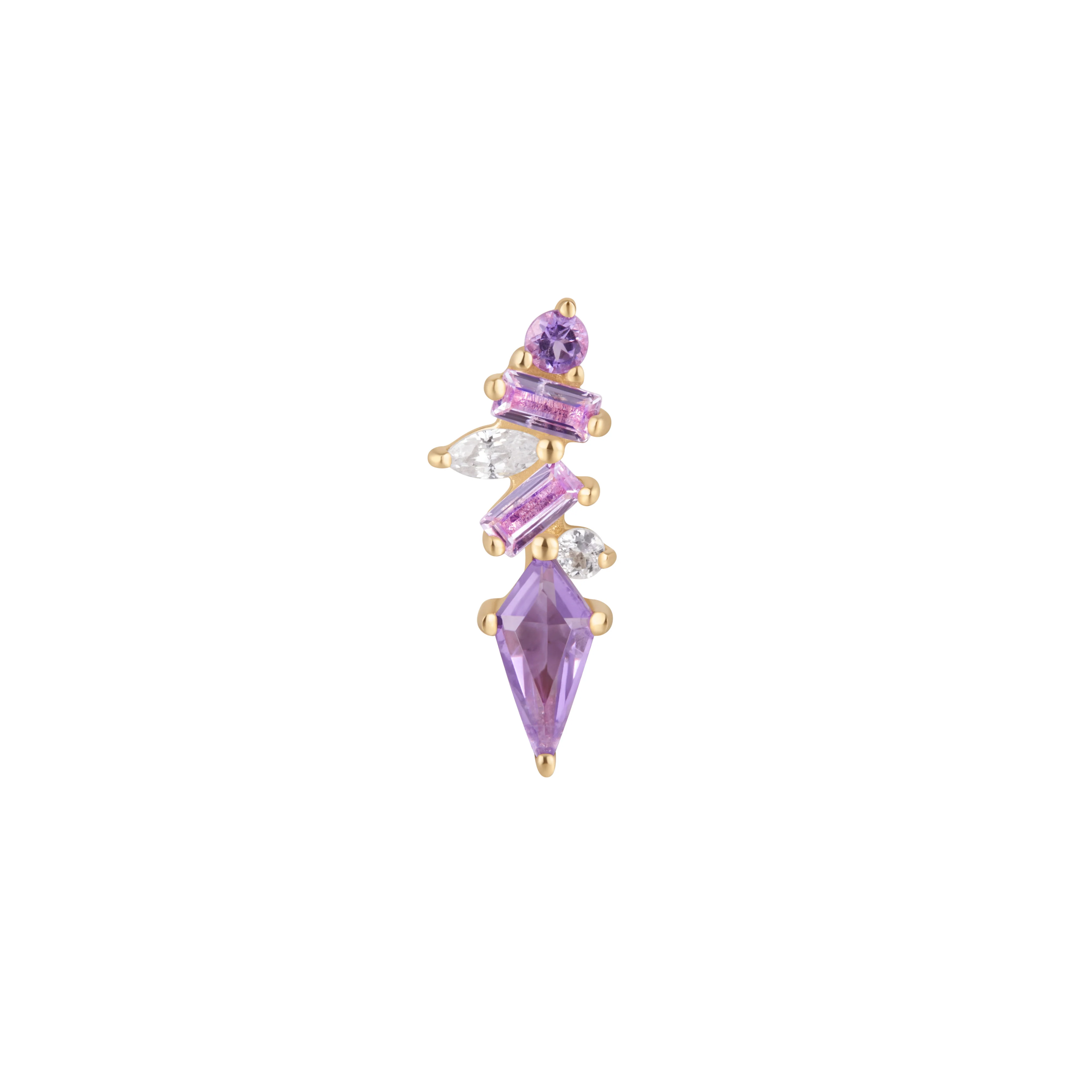Mixt Threadless End with Amethyst + Pink Sapphire - Image 4