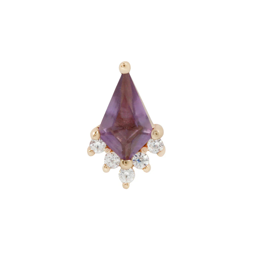 Noble Threadless End with Amethyst - Image 4