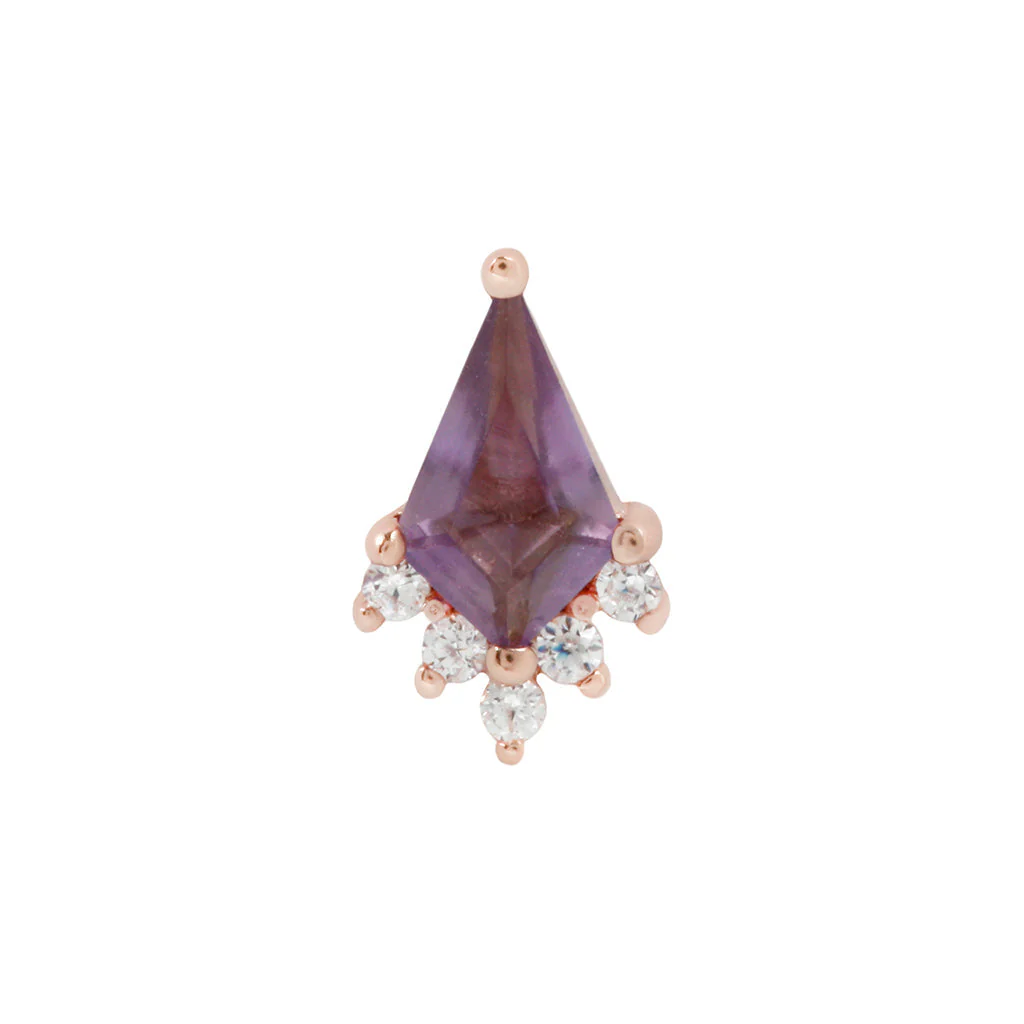 Noble Threadless End with Amethyst - Image 6