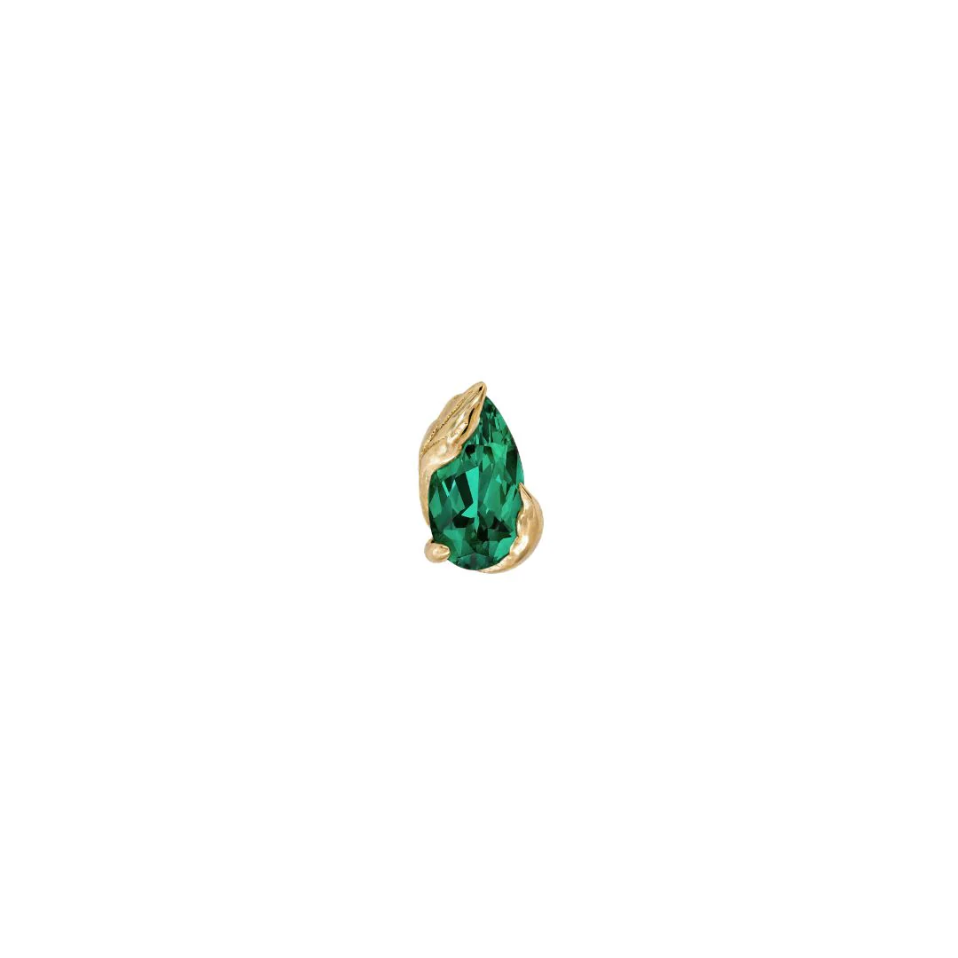 Occasion Threadless End with Emerald (Lab Grown) - Image 5