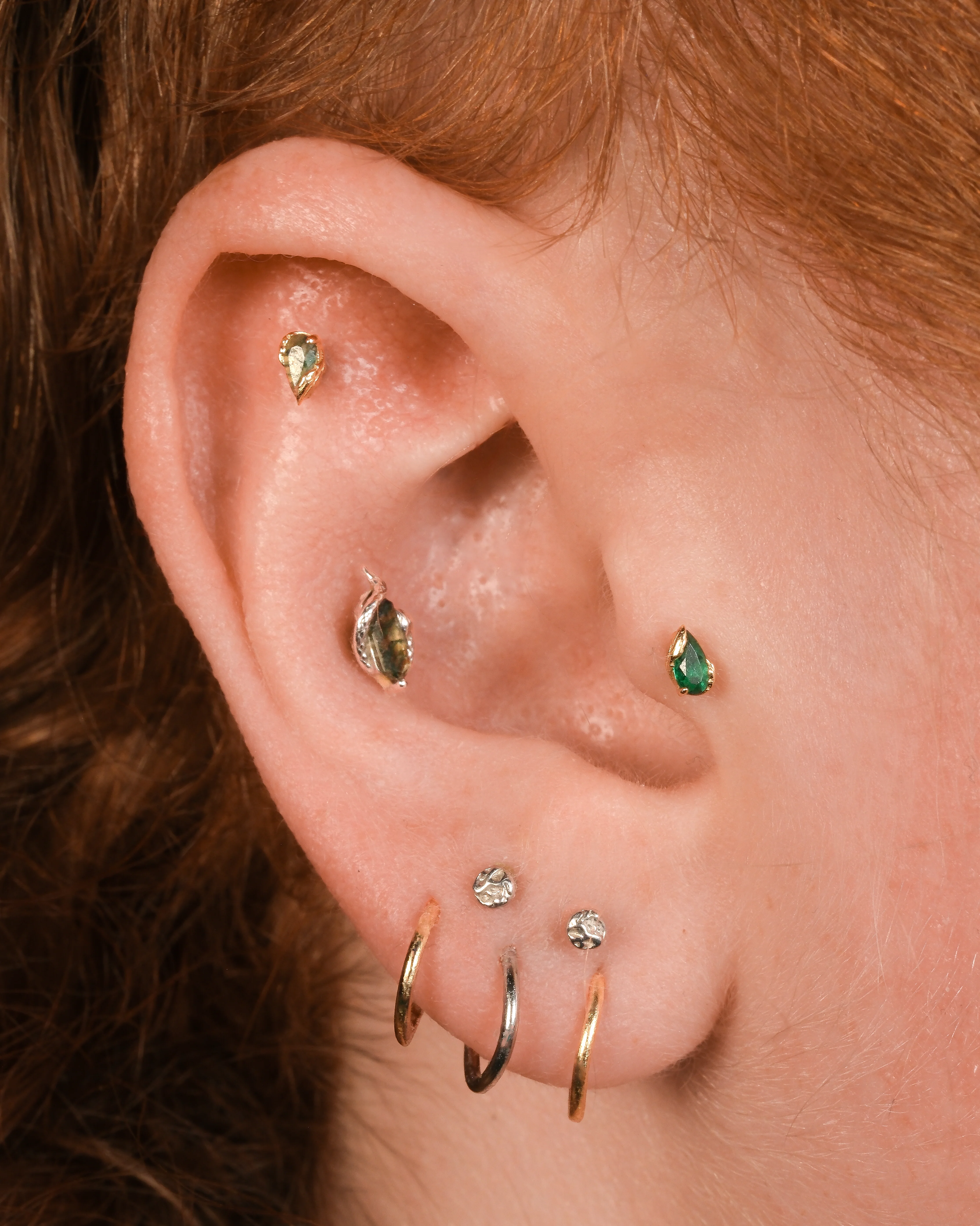 Occasion Threadless End with Emerald (Lab Grown) - Image 4