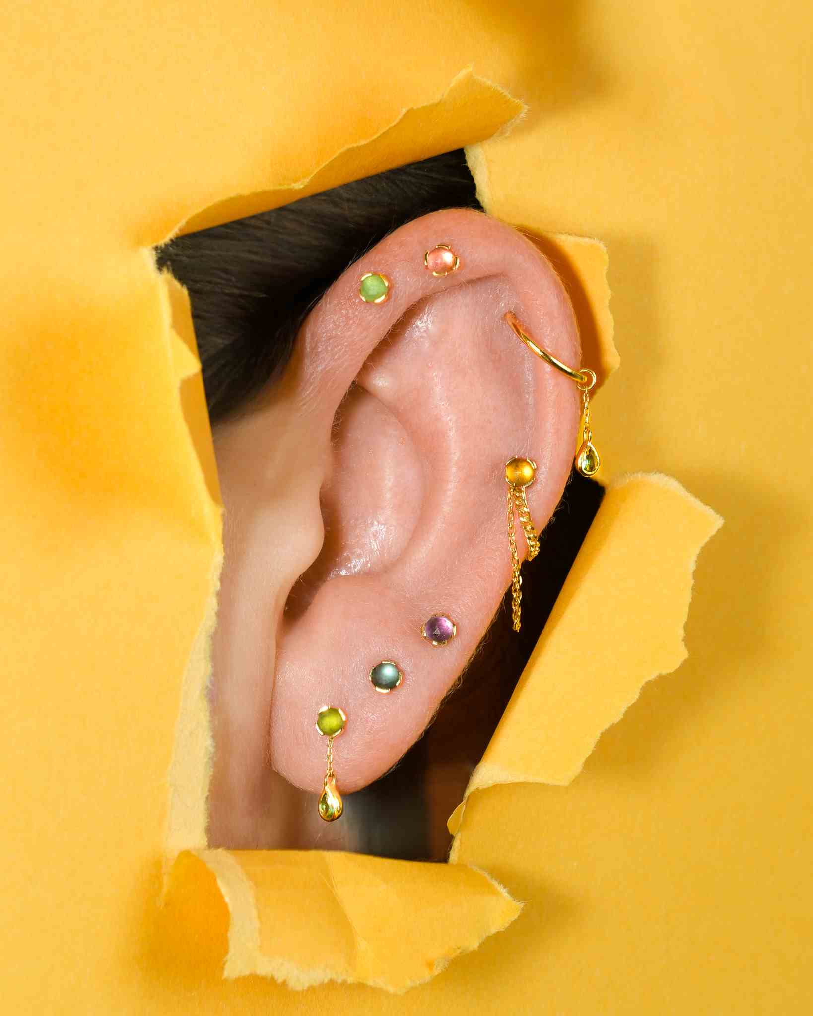 Peekaboo Threadless End with Orange Garnet - Image 3