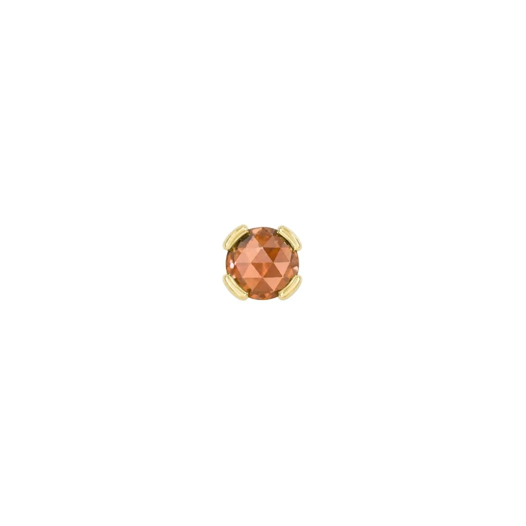 Peekaboo Threadless End with Orange Garnet - Image 4