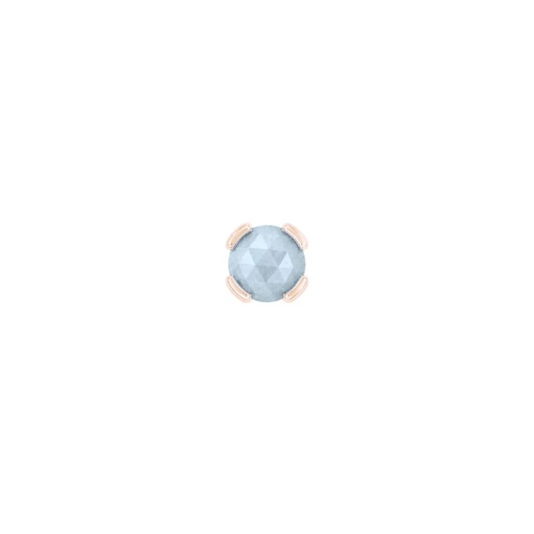 Peekaboo Threadless End with Sandblasted Aquamarine - Image 6