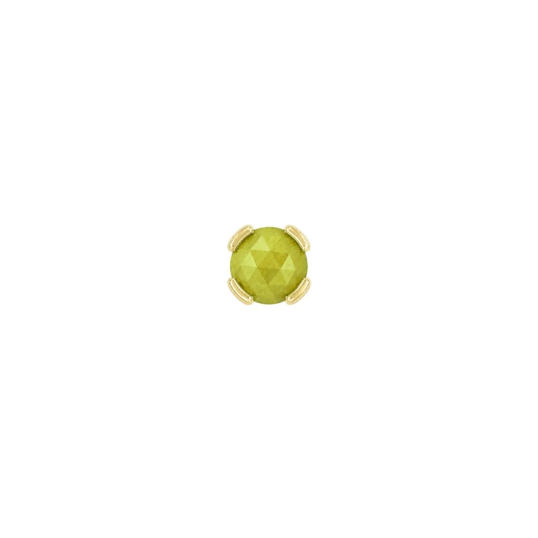 Peekaboo Threadless End with Sandblasted Peridot - Image 4