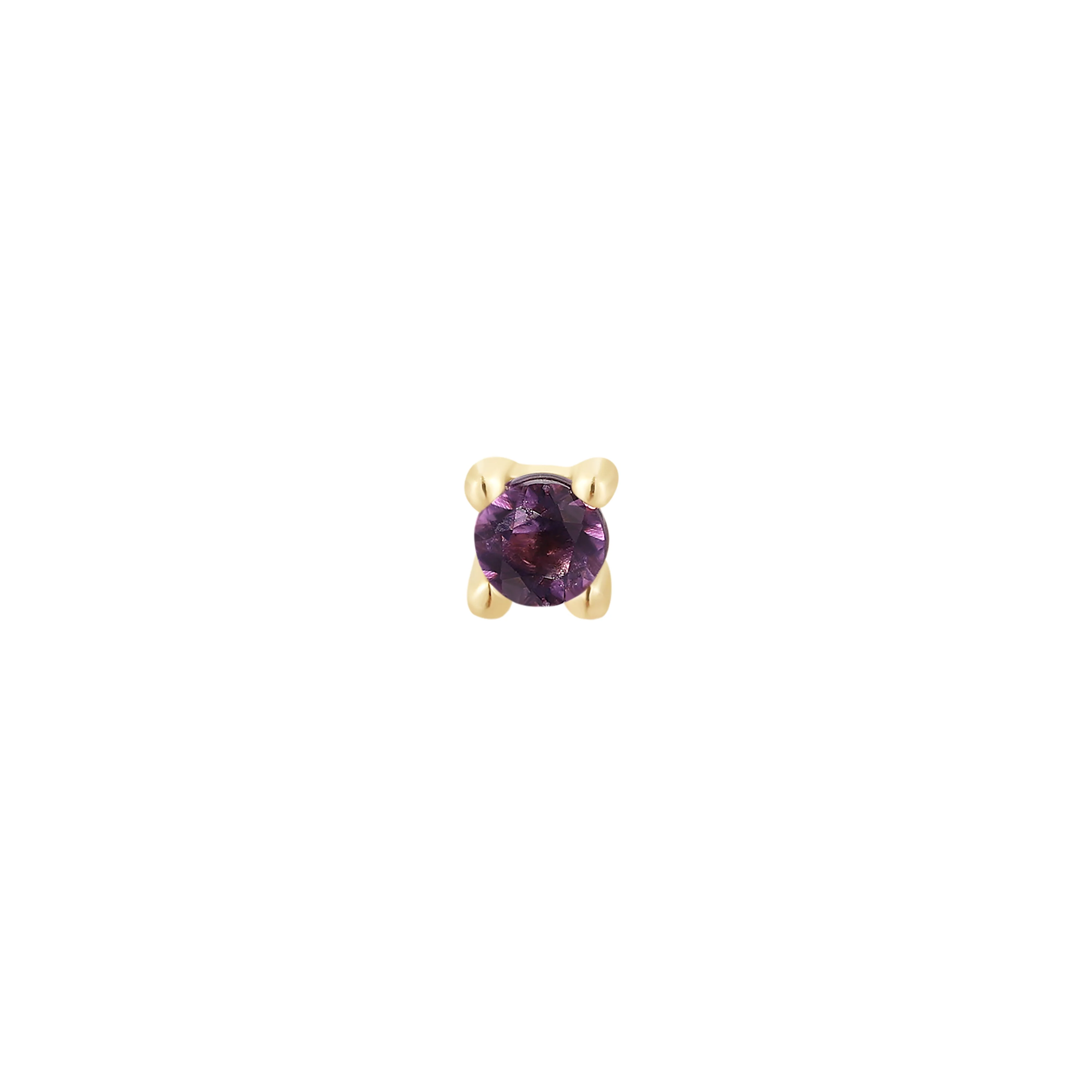 Prong Gem Threadless End with Amethyst - Image 6