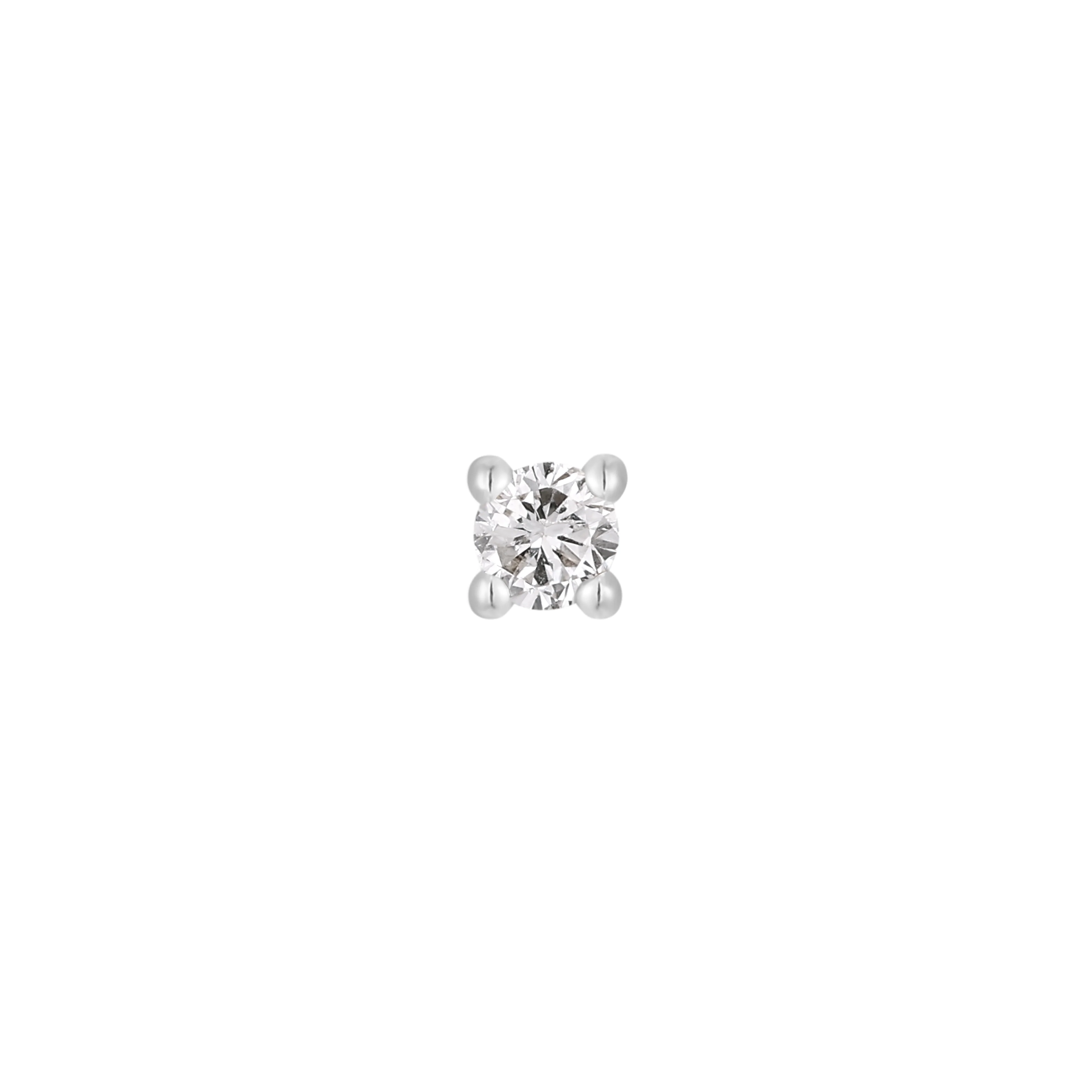 Prong Gem Threadless End with Diamond - Image 5