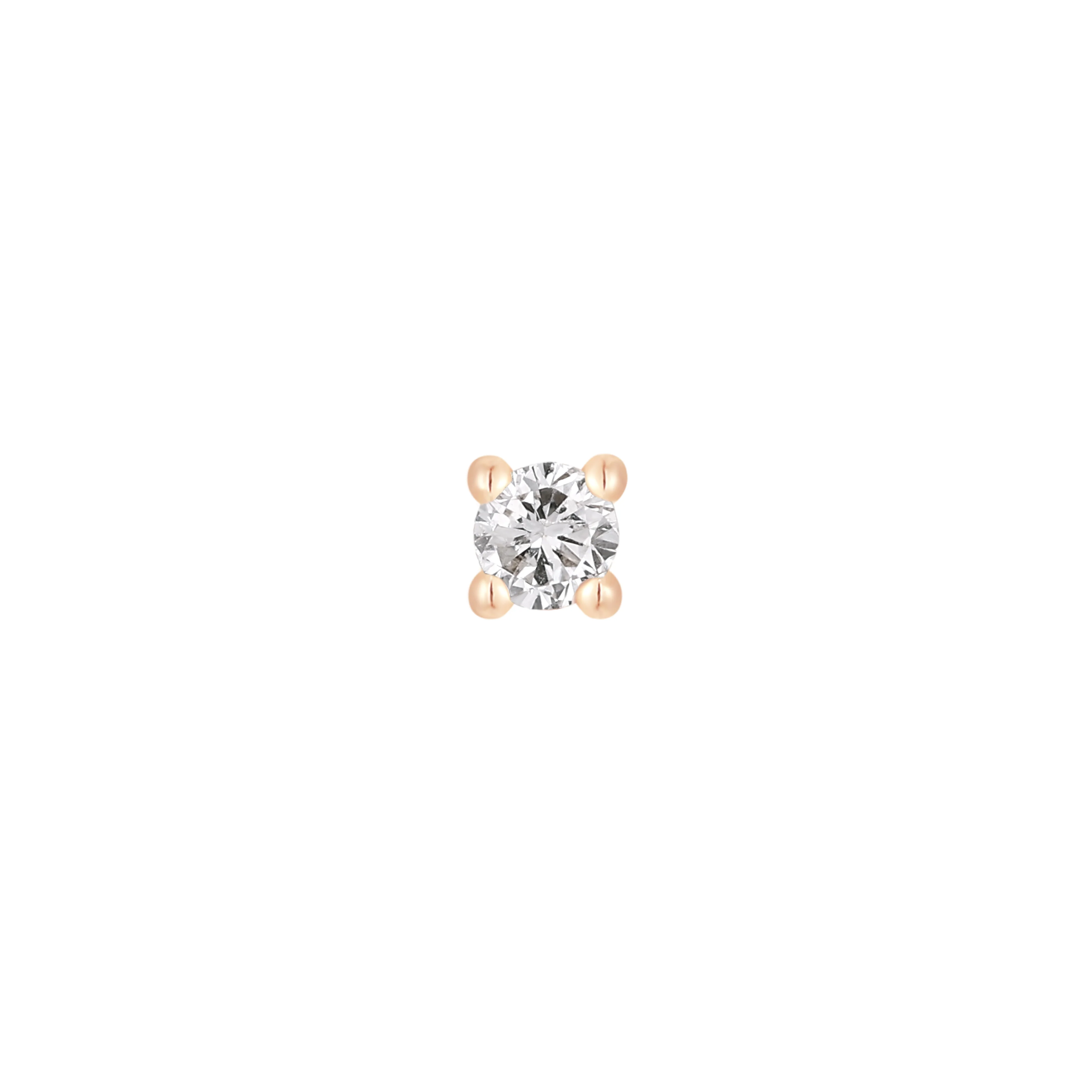 Prong Gem Threadless End with Diamond - Image 6