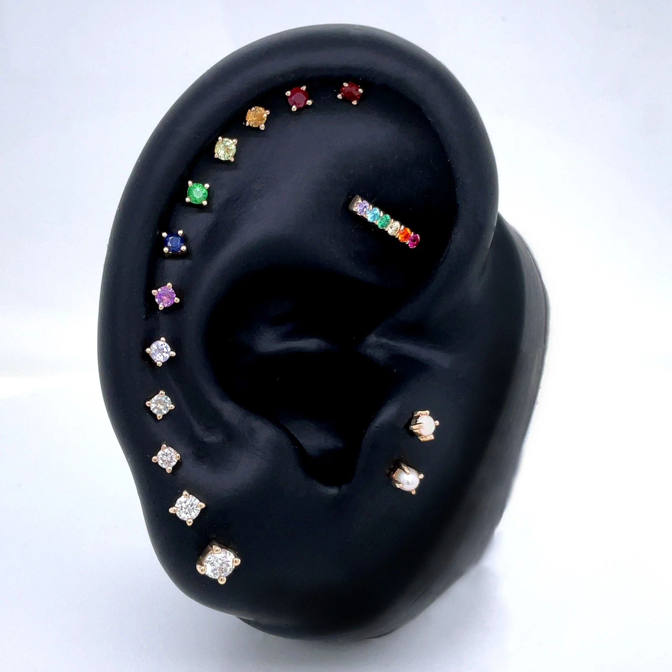 Prong Gem Threadless End with Opal - Image 3