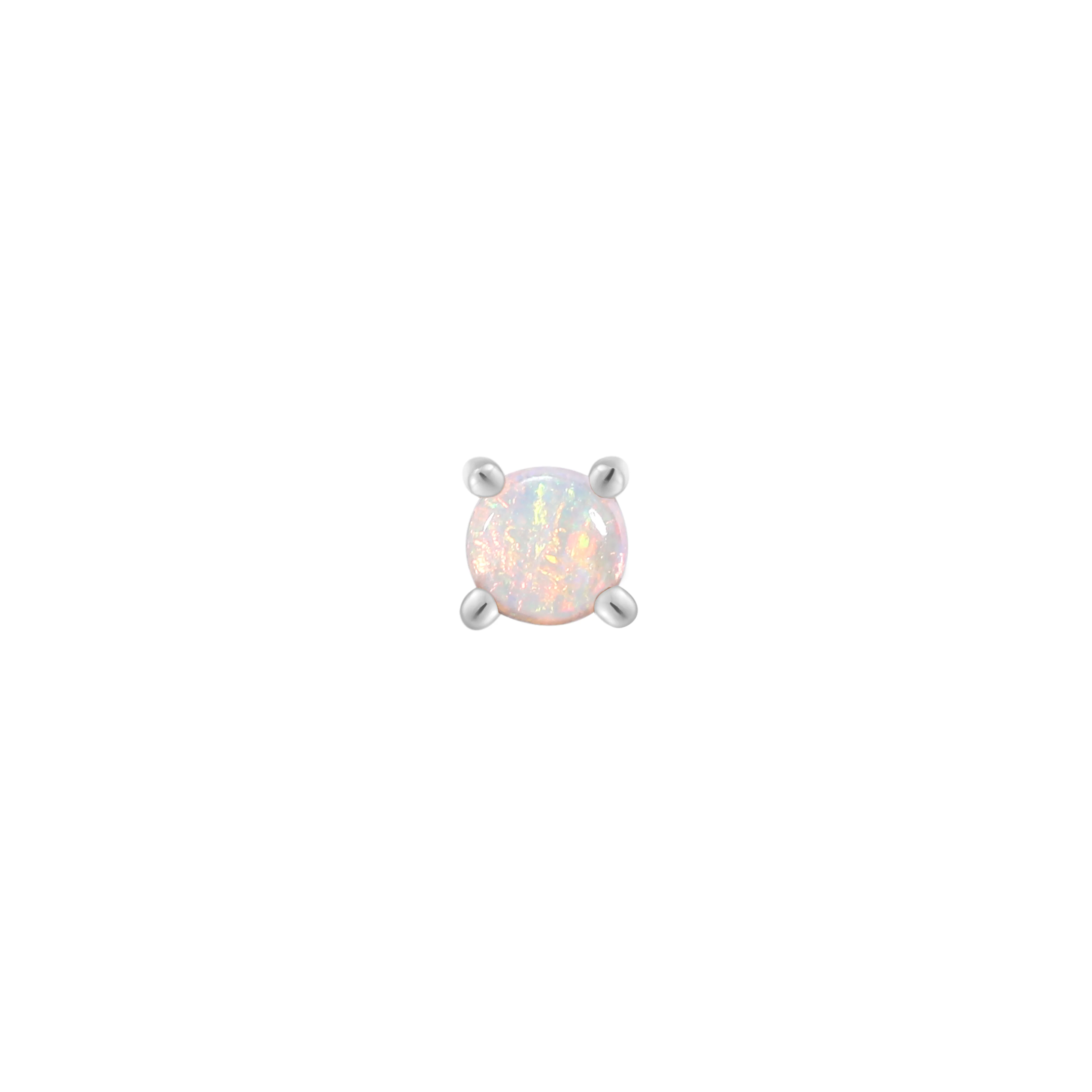 Prong Gem Threadless End with Opal - Image 5