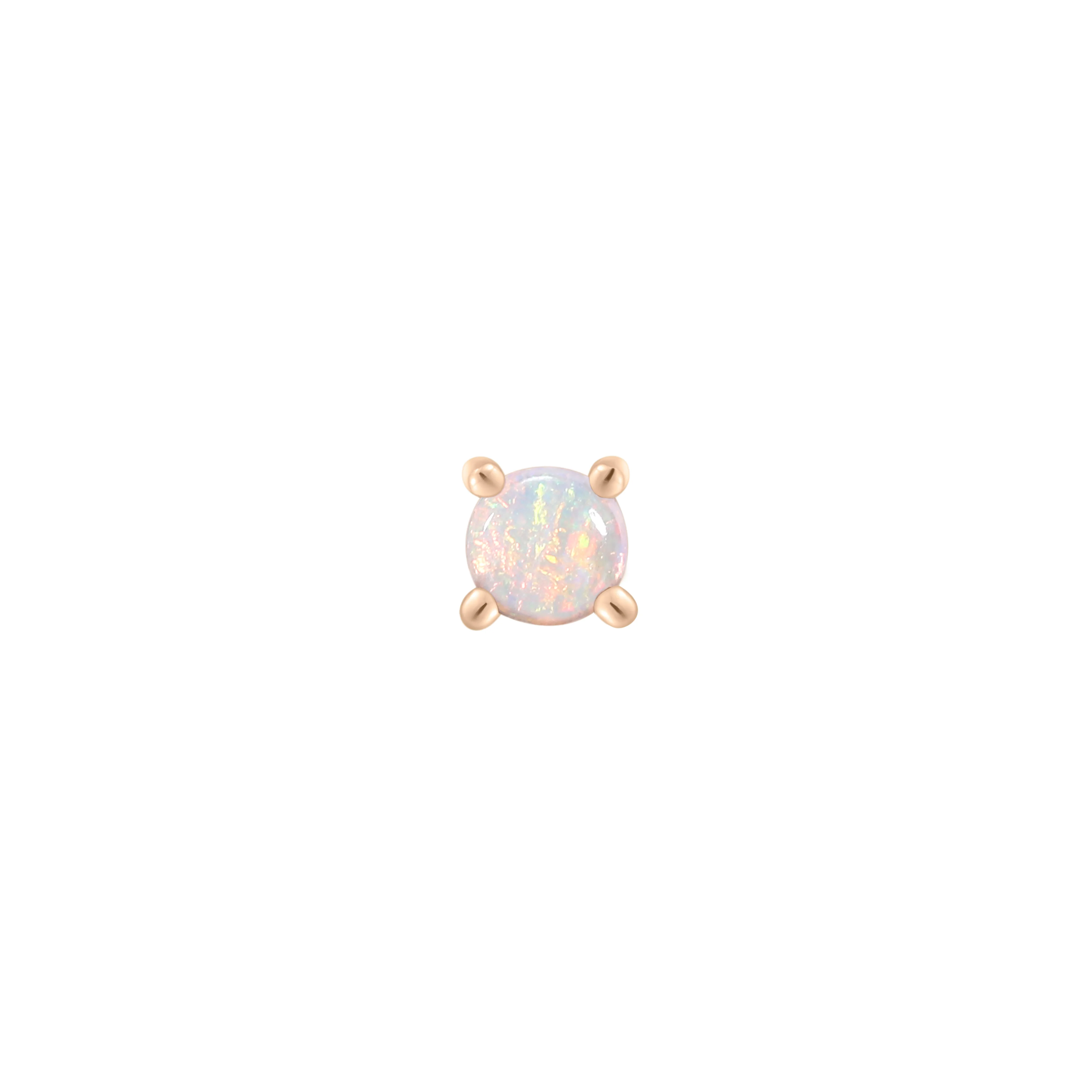 Prong Gem Threadless End with Opal - Image 6