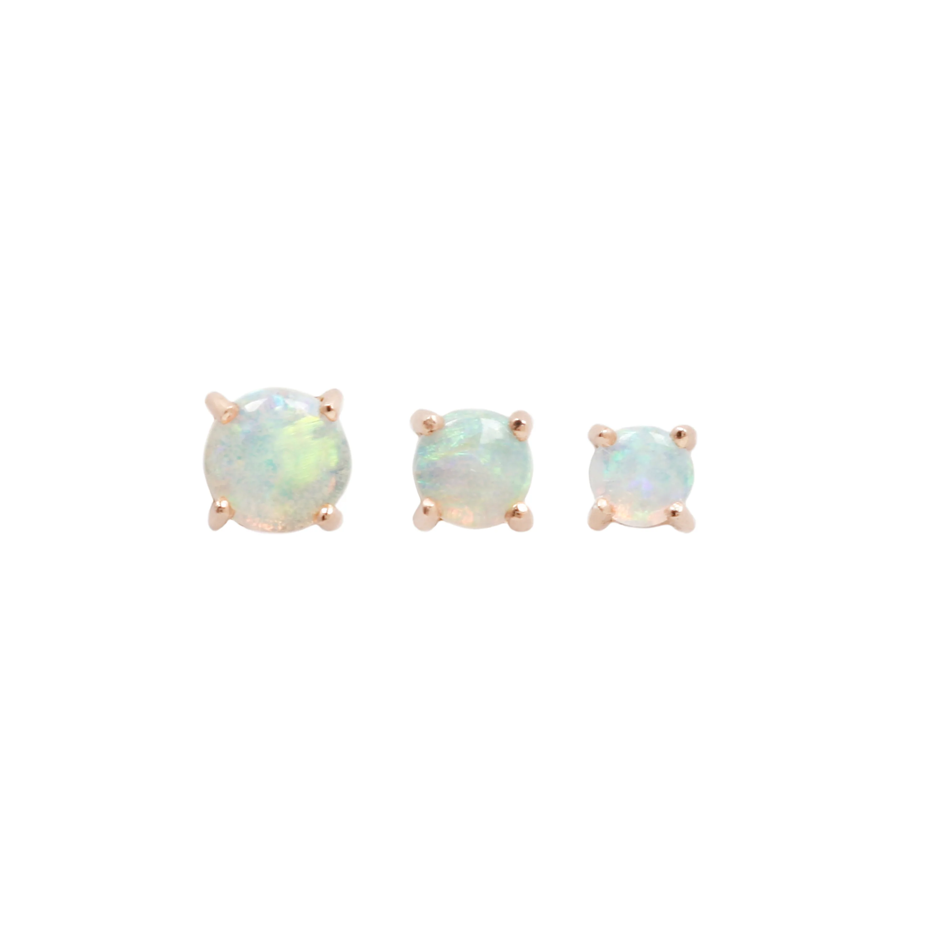 Prong Gem Threadless End with Opal - Image 7