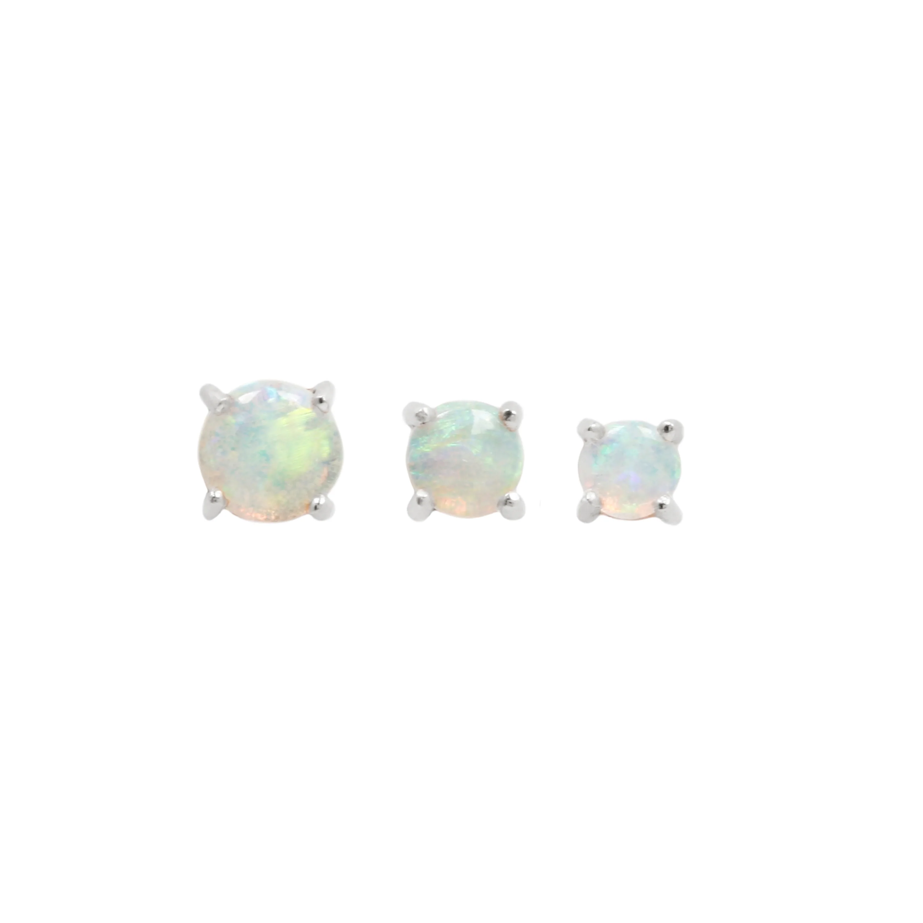 Prong Gem Threadless End with Opal - Image 8