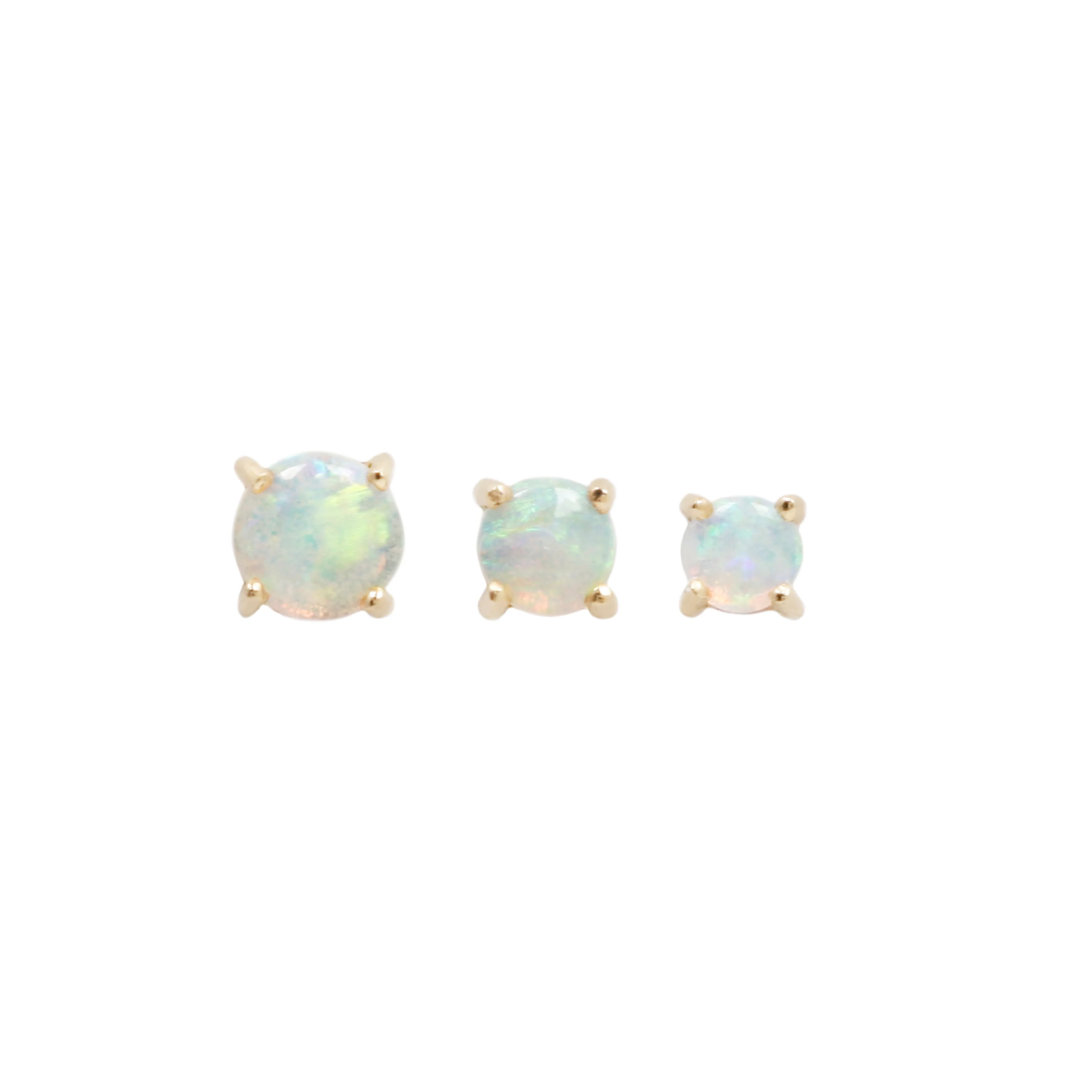 Prong Gem Threadless End with Opal - Image 9