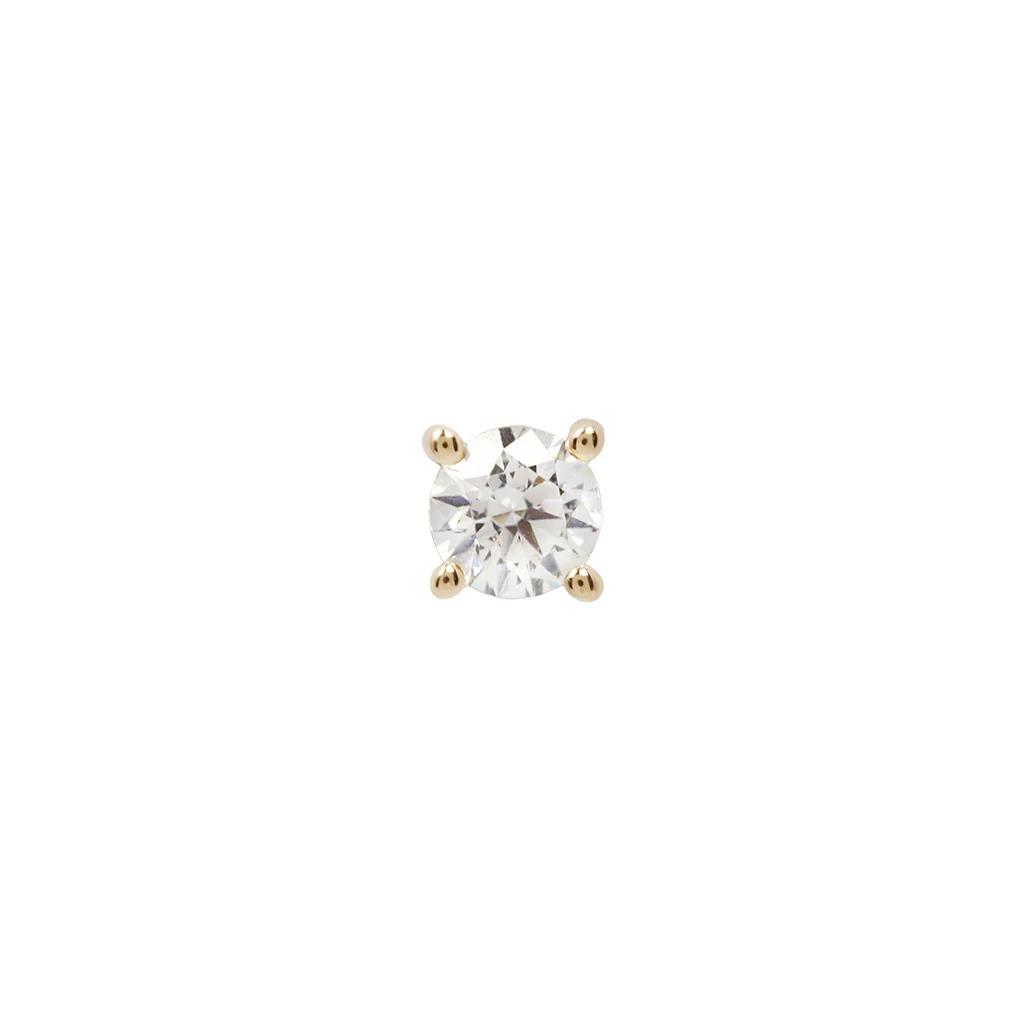 Prong Gem Threadless End with Swarovski CZ - Image 5
