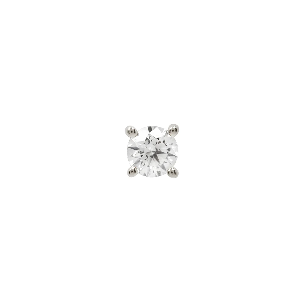 Prong Gem Threadless End with Swarovski CZ - Image 6