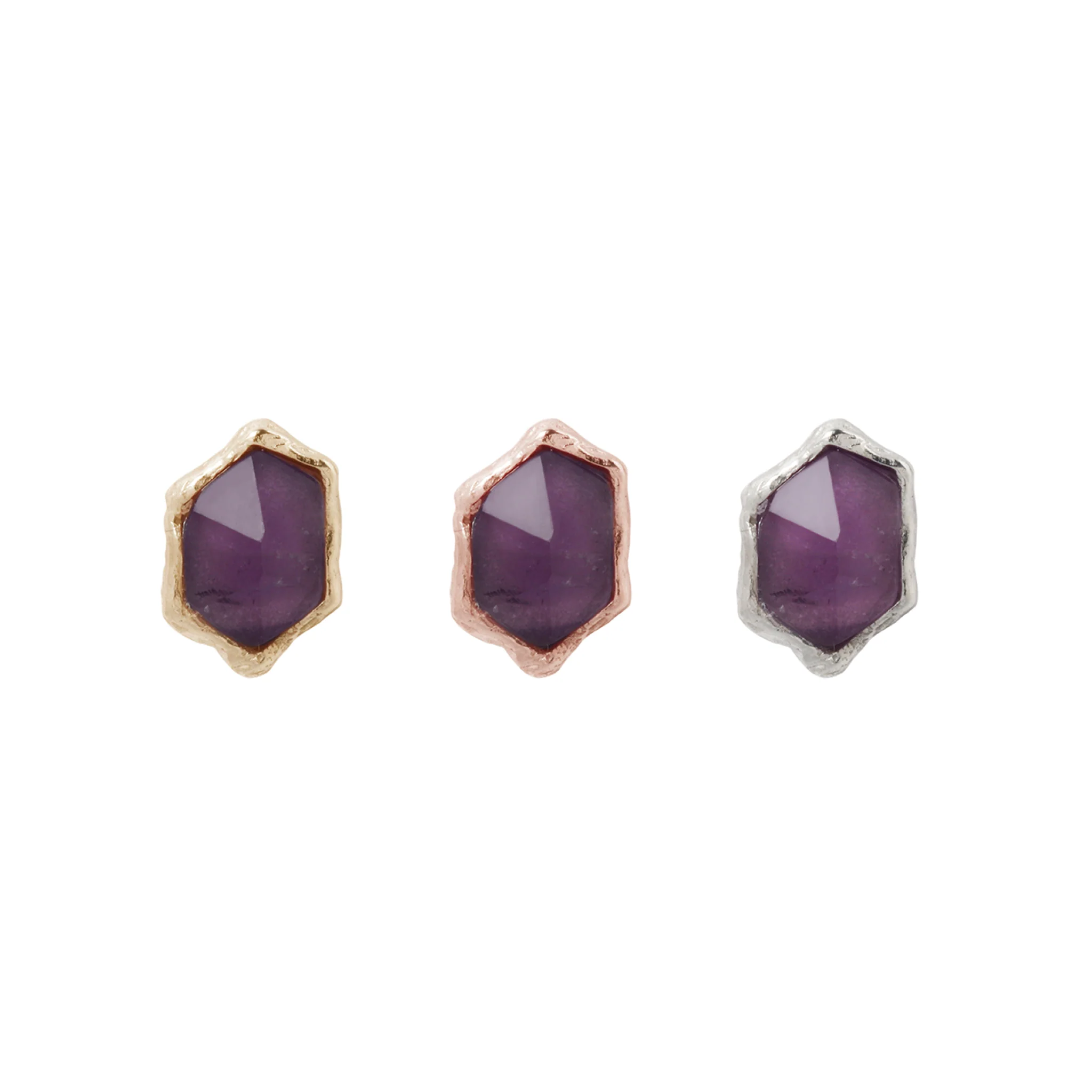 Pump Up The Volume Threadless End with Amethyst - Image 7