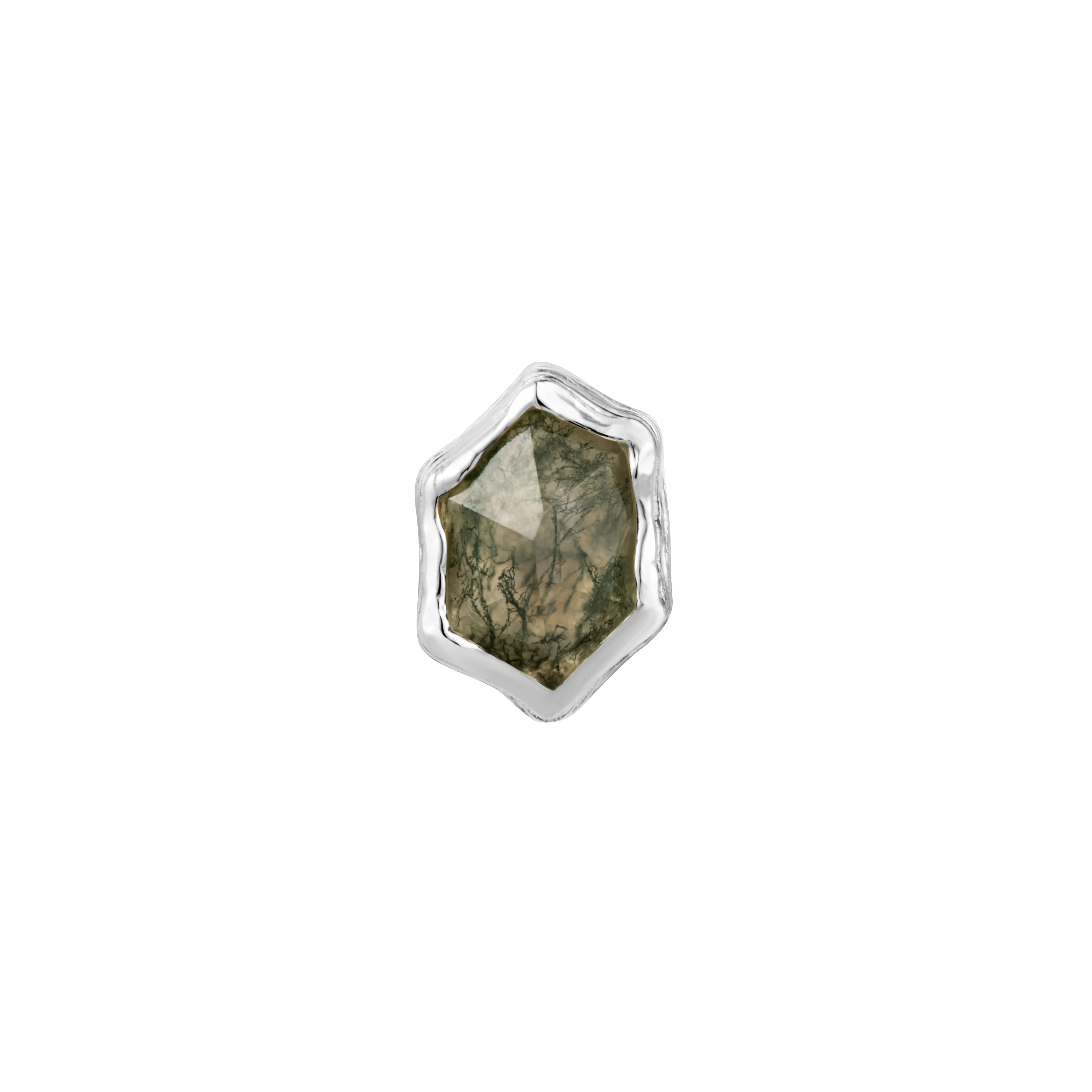 Pump Up The Volume Threadless End with Moss Agate - Image 6