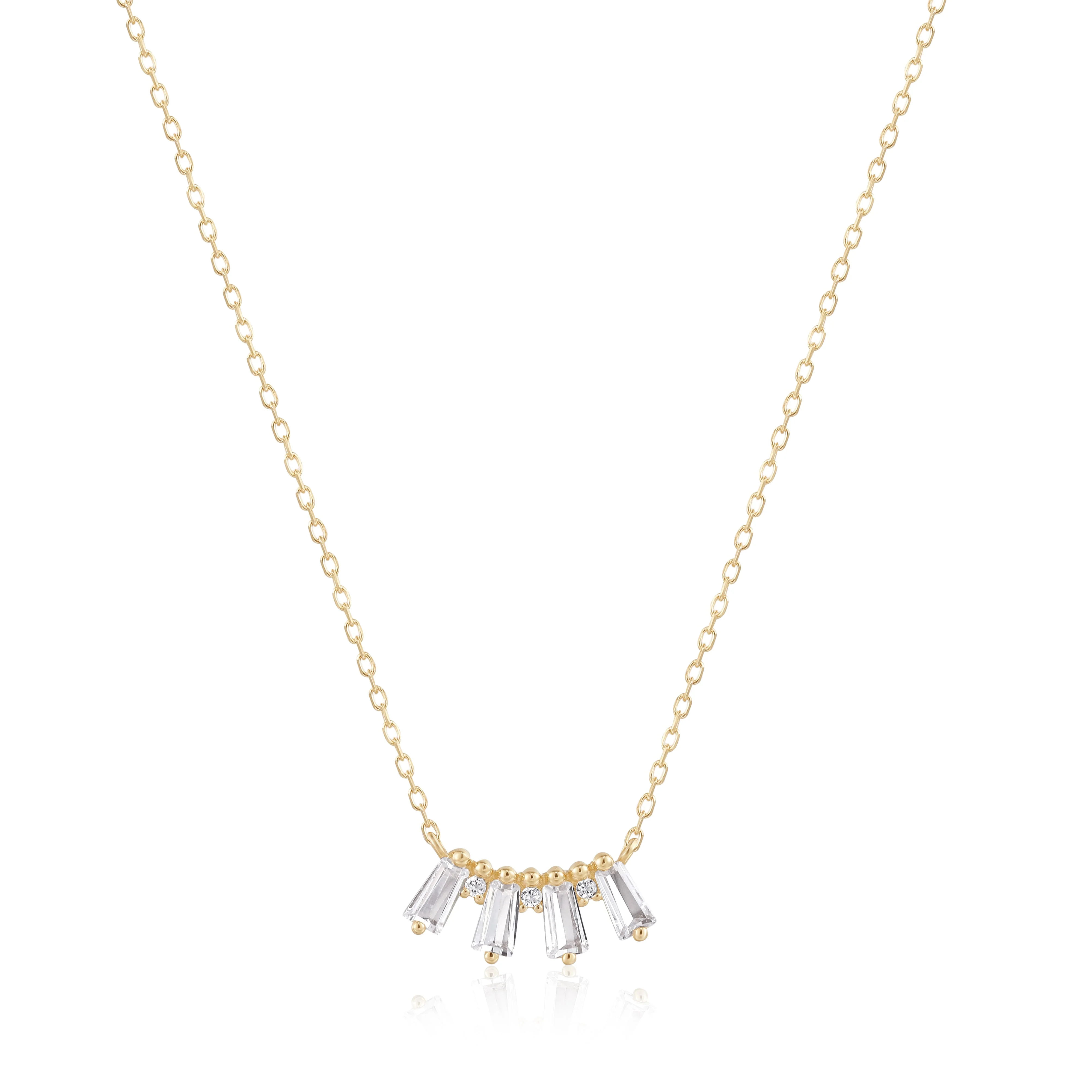 RION x Buddha Jewelry Crown Jewels Necklace with White Sapphire