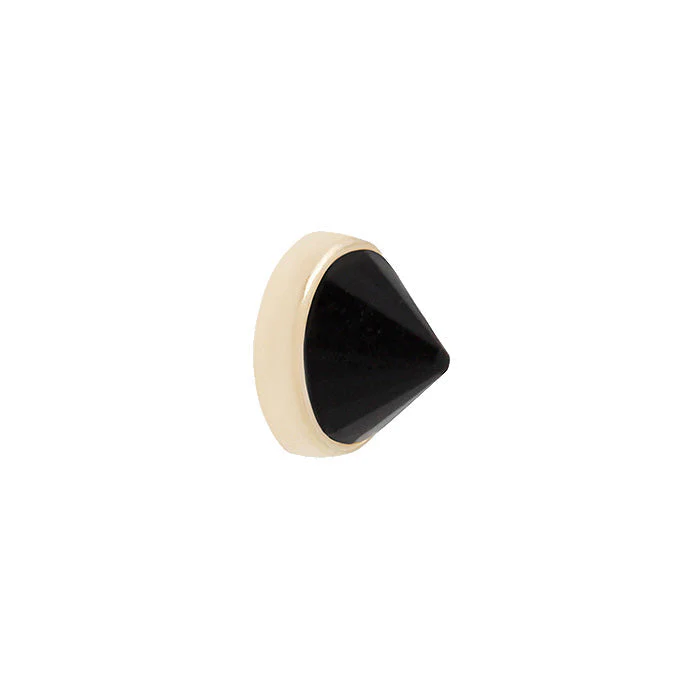 Round Bezel Gem Threadless End with Reverse Set Agate - Image 4