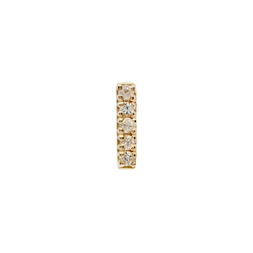 Rowe Threadless End with White Sapphire - Image 2